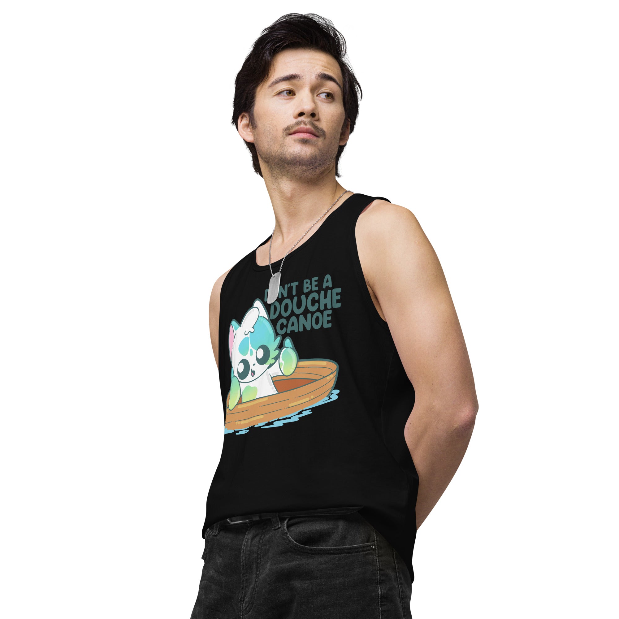 DONT BE A DOUCHE CANOE - Premium Tank Top - ChubbleGumLLC