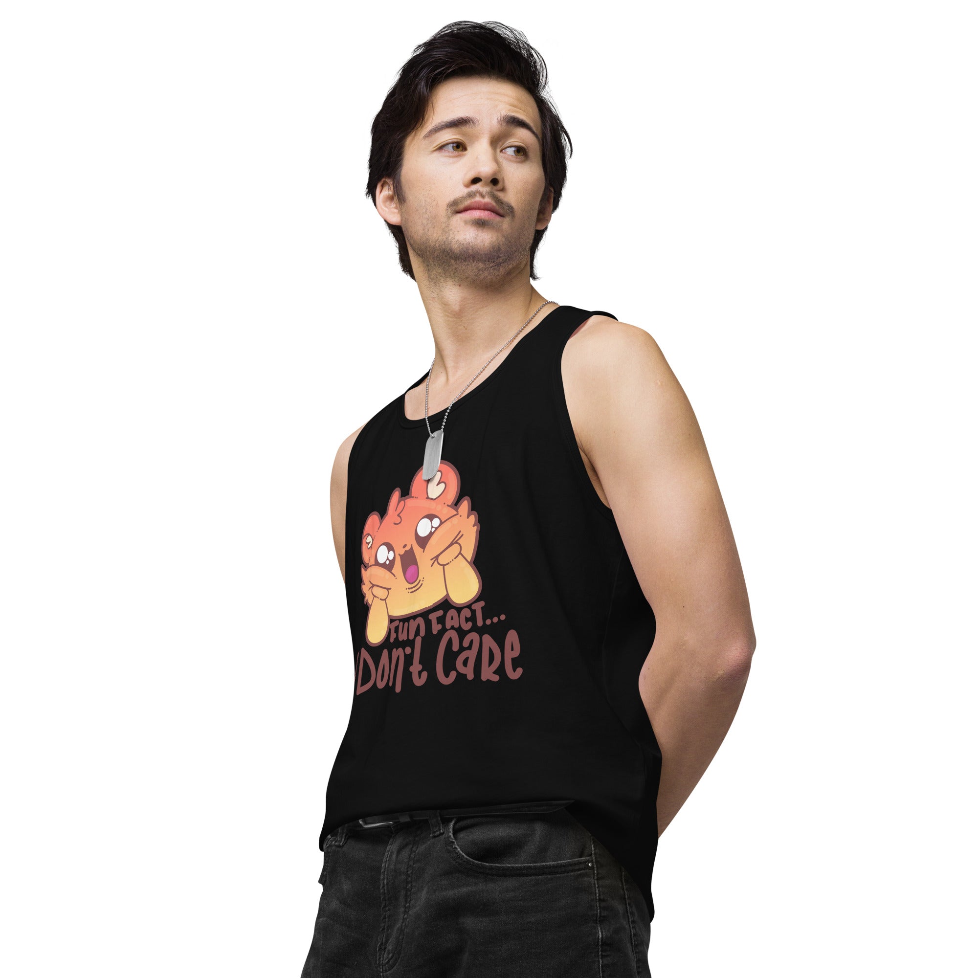 FUN FACT I DONT CARE - Premium Tank Top - ChubbleGumLLC