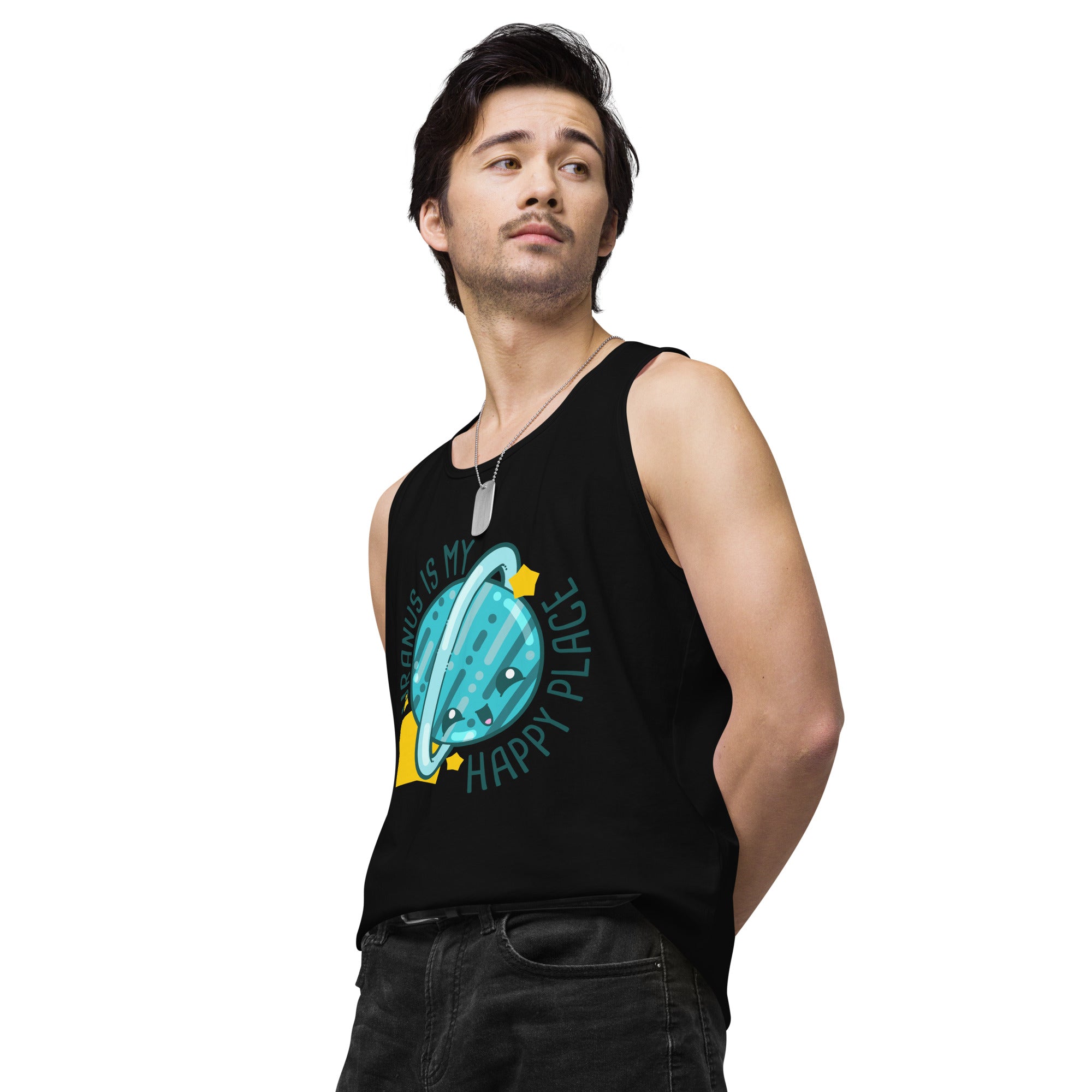 URANUS IS MY HAPPY PLACE - Tank Top - ChubbleGumLLC