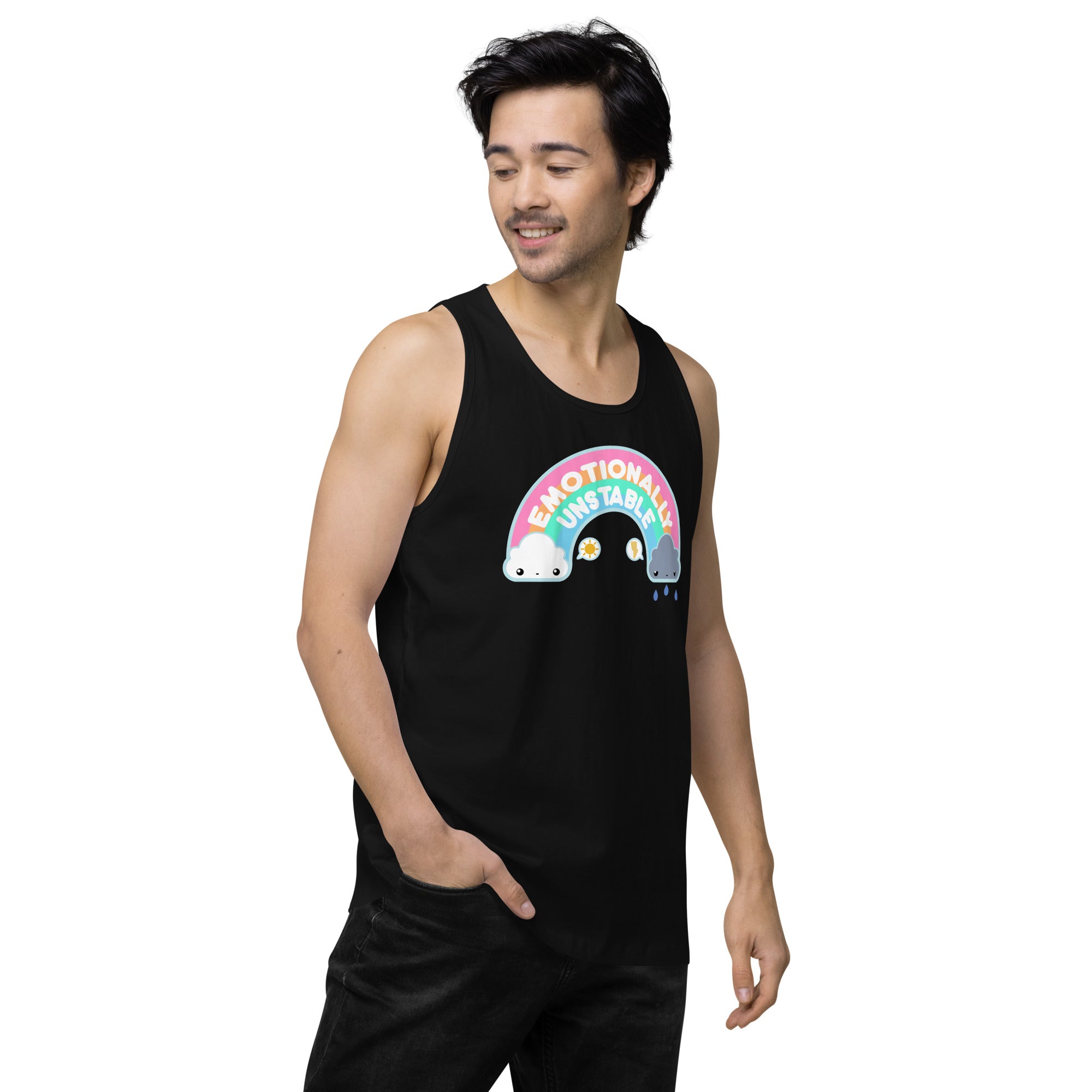 EMOTIONALLY UNSTABLE - Premium Tank Top - ChubbleGumLLC