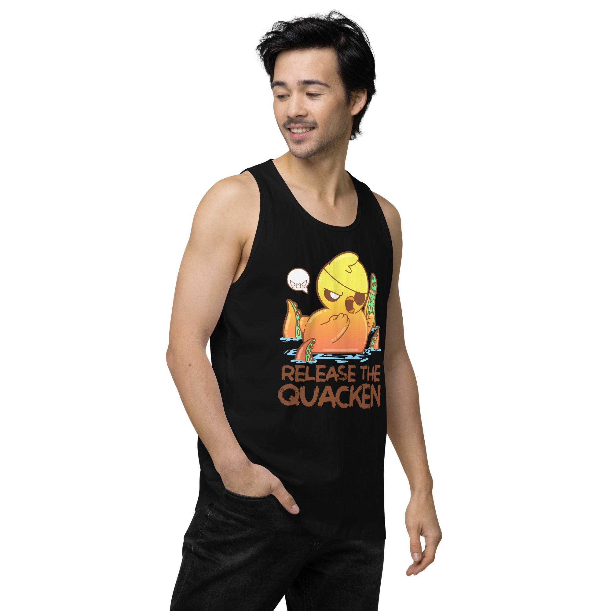 RELEASE THE QUACKEN - Premium Tank Top - ChubbleGumLLC