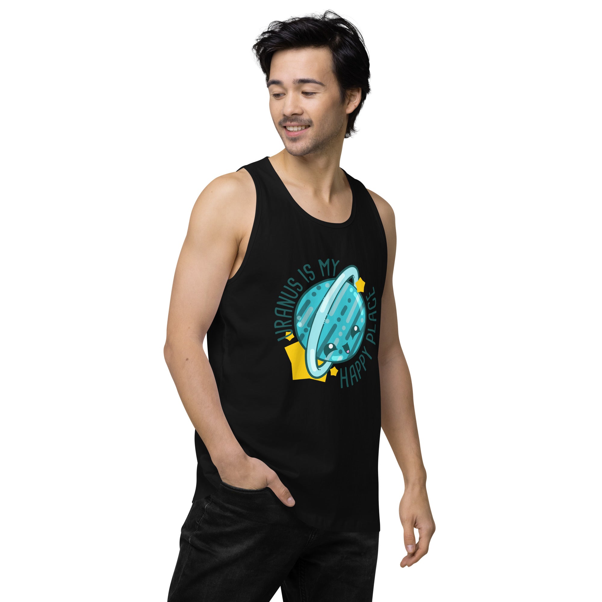 URANUS IS MY HAPPY PLACE - Tank Top - ChubbleGumLLC