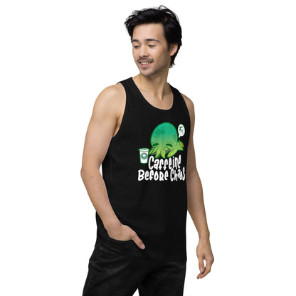 CAFFEINE BEFORE CHAOS - Modified Premium Tank Top - ChubbleGumLLC