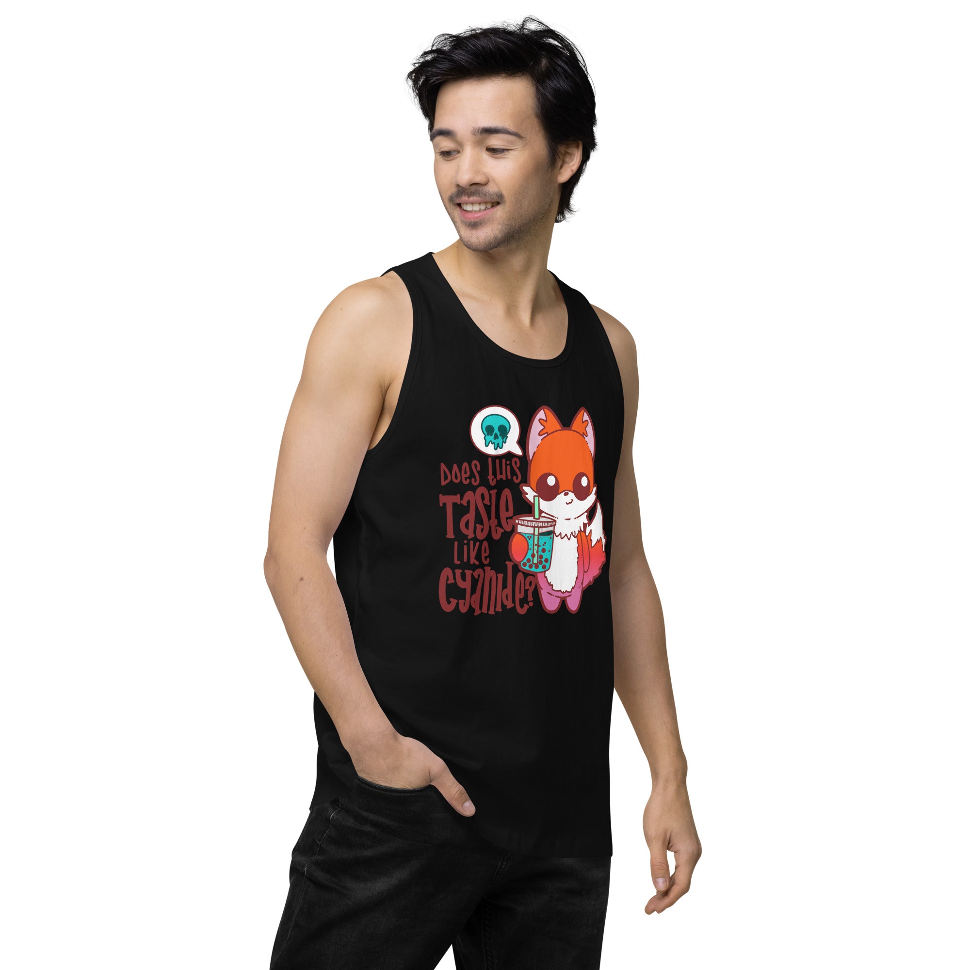 DOES THIS TASTE LIKE CYANIDE - Premium Tank Top - ChubbleGumLLC