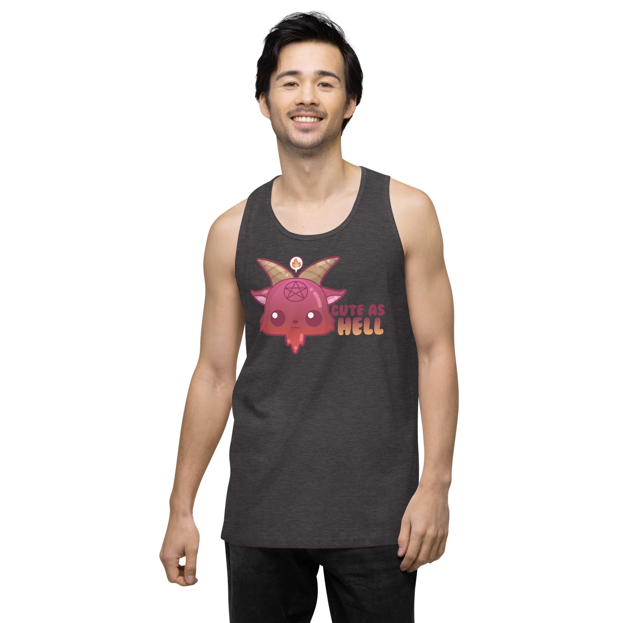 CUTE AS HELL - Premium Tank Top - ChubbleGumLLC