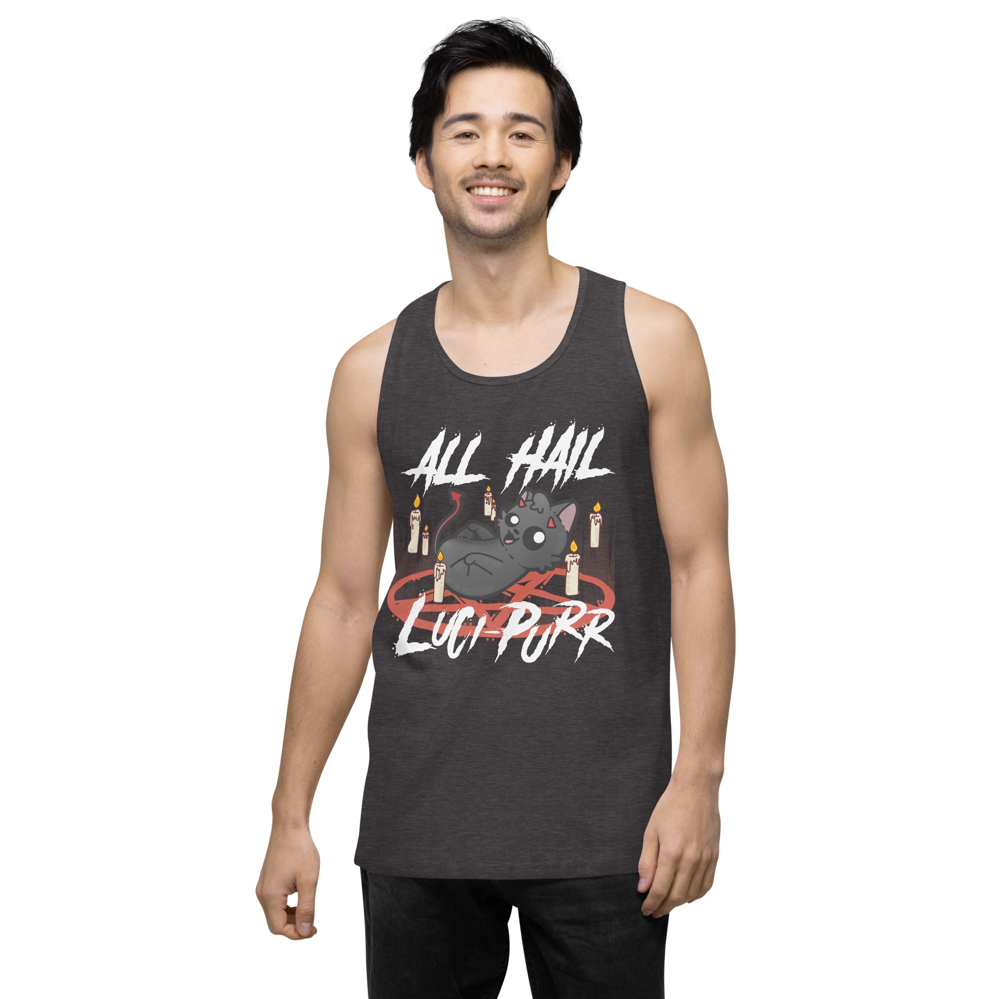 ALL HAIL LUCIPURR - Premium Tank Top - ChubbleGumLLC