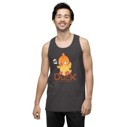 DUCK STUPID AUTOCORRECT - Premium Tank Top - ChubbleGumLLC