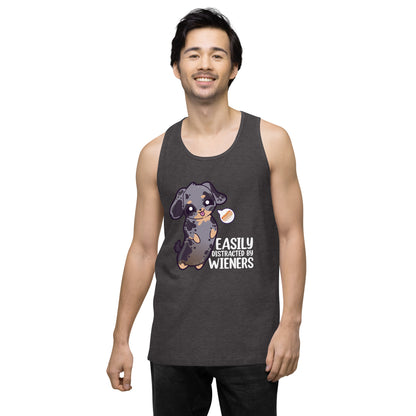 EASILY DISTRACTED BY WEINERS - Modded Premium Tank Top - ChubbleGumLLC