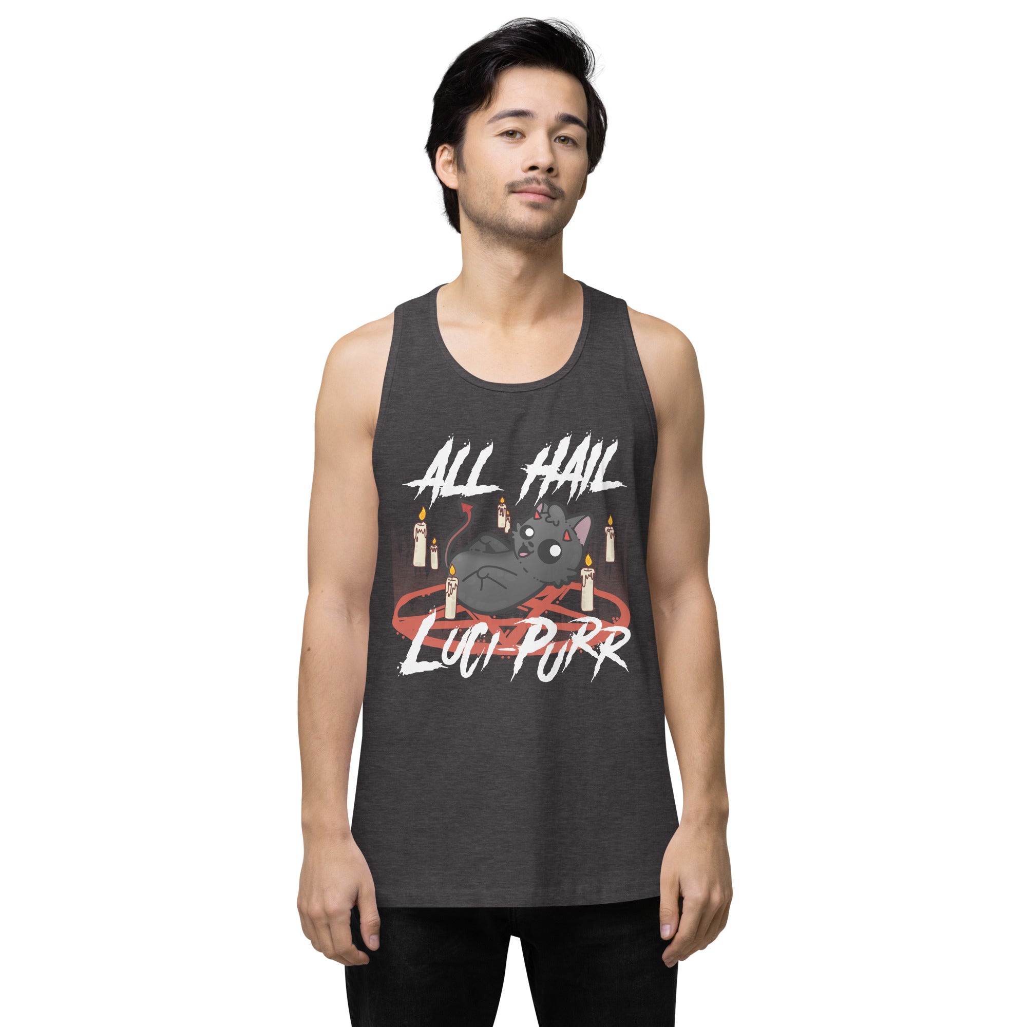 ALL HAIL LUCIPURR - Premium Tank Top - ChubbleGumLLC