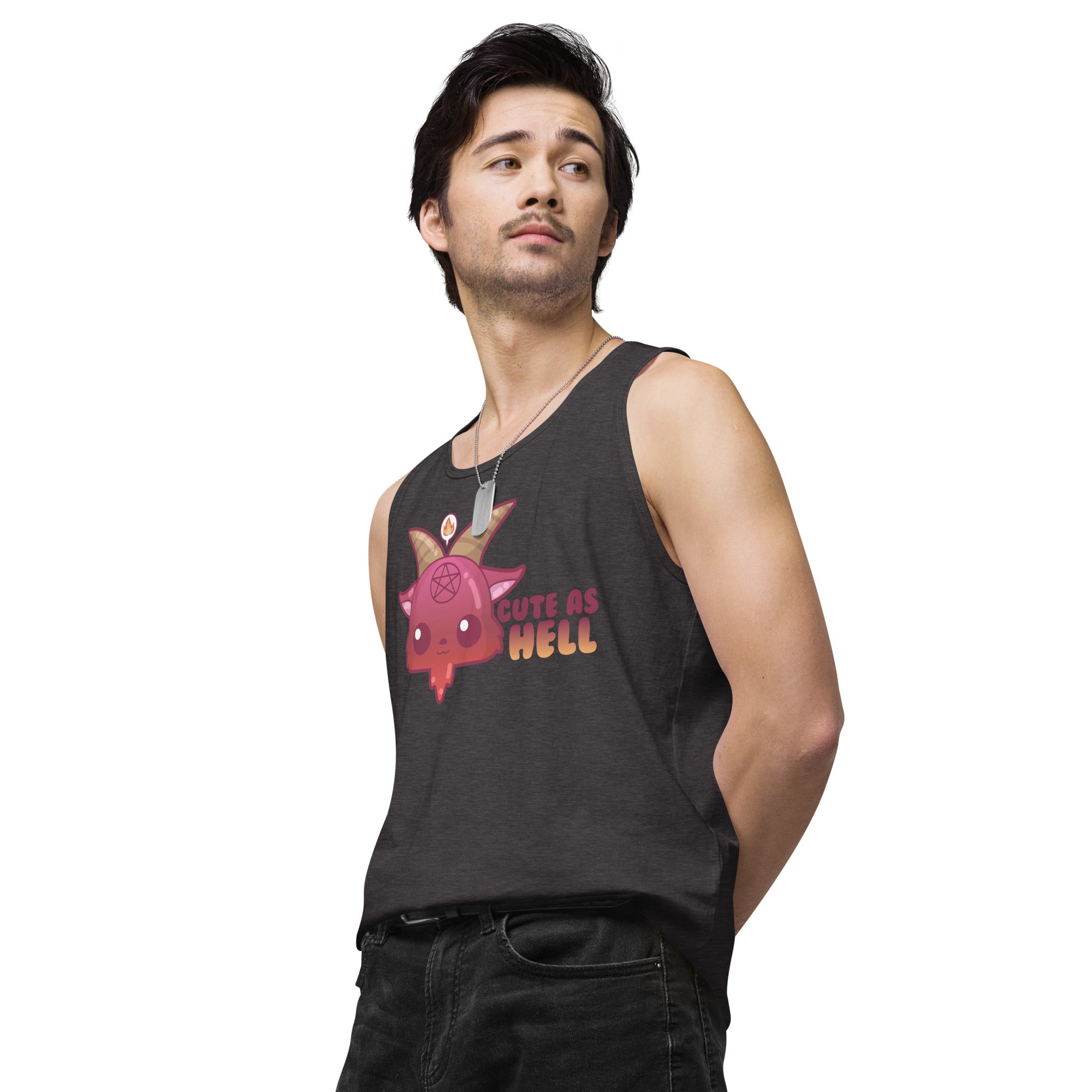 CUTE AS HELL - Premium Tank Top - ChubbleGumLLC