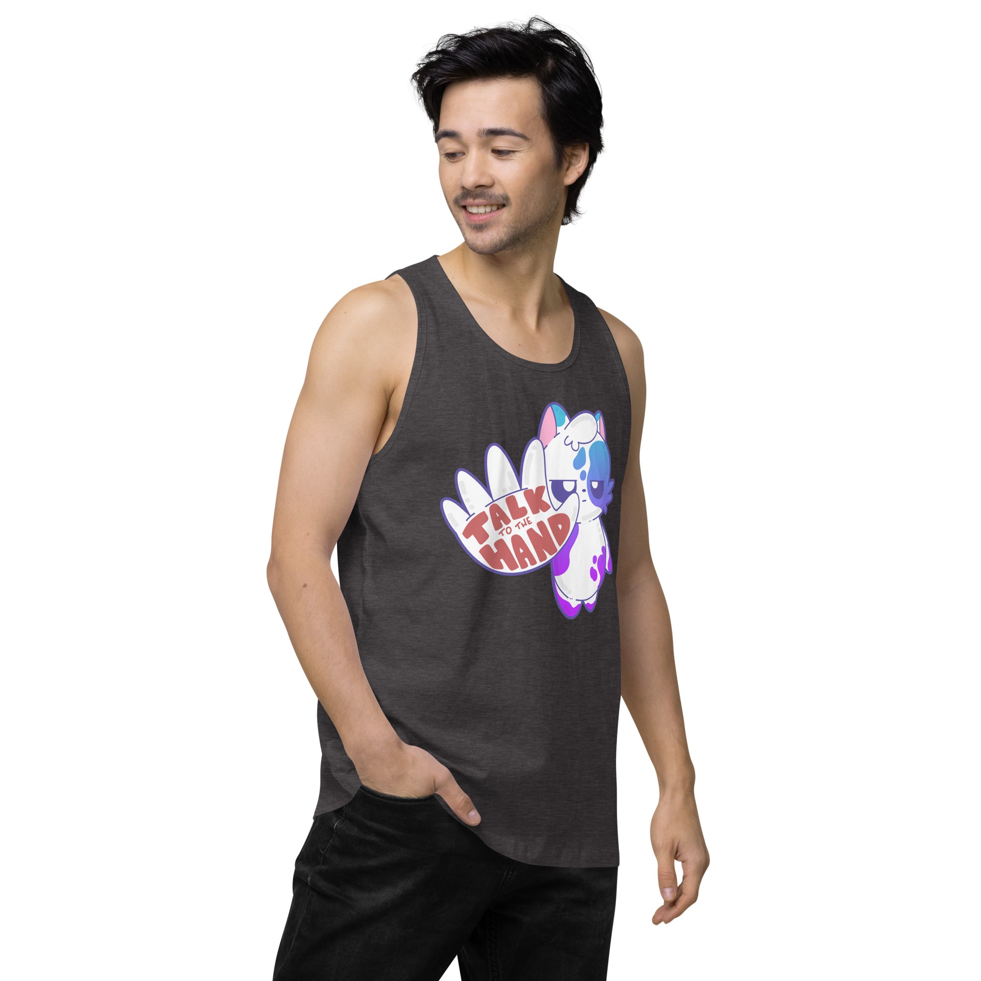 TALK TO THE HAND - Premium Tank Top - ChubbleGumLLC