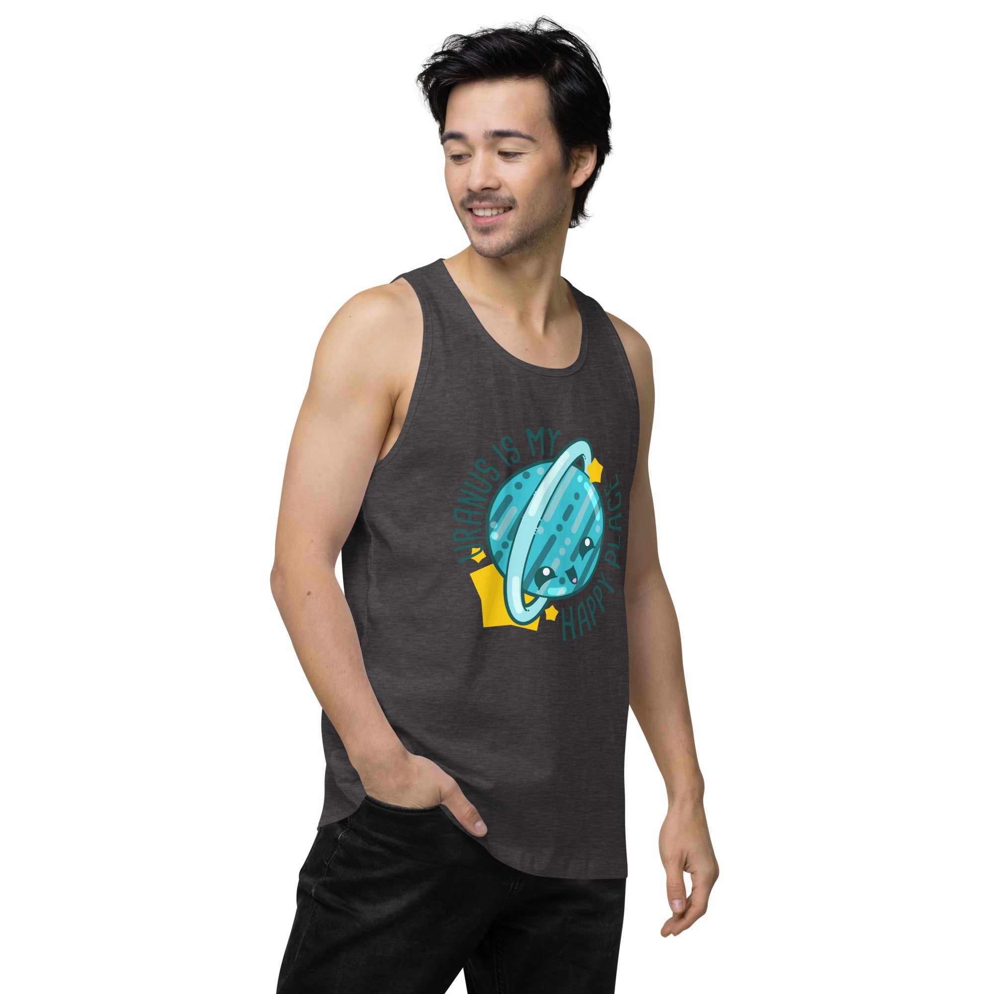 URANUS IS MY HAPPY PLACE - Tank Top - ChubbleGumLLC