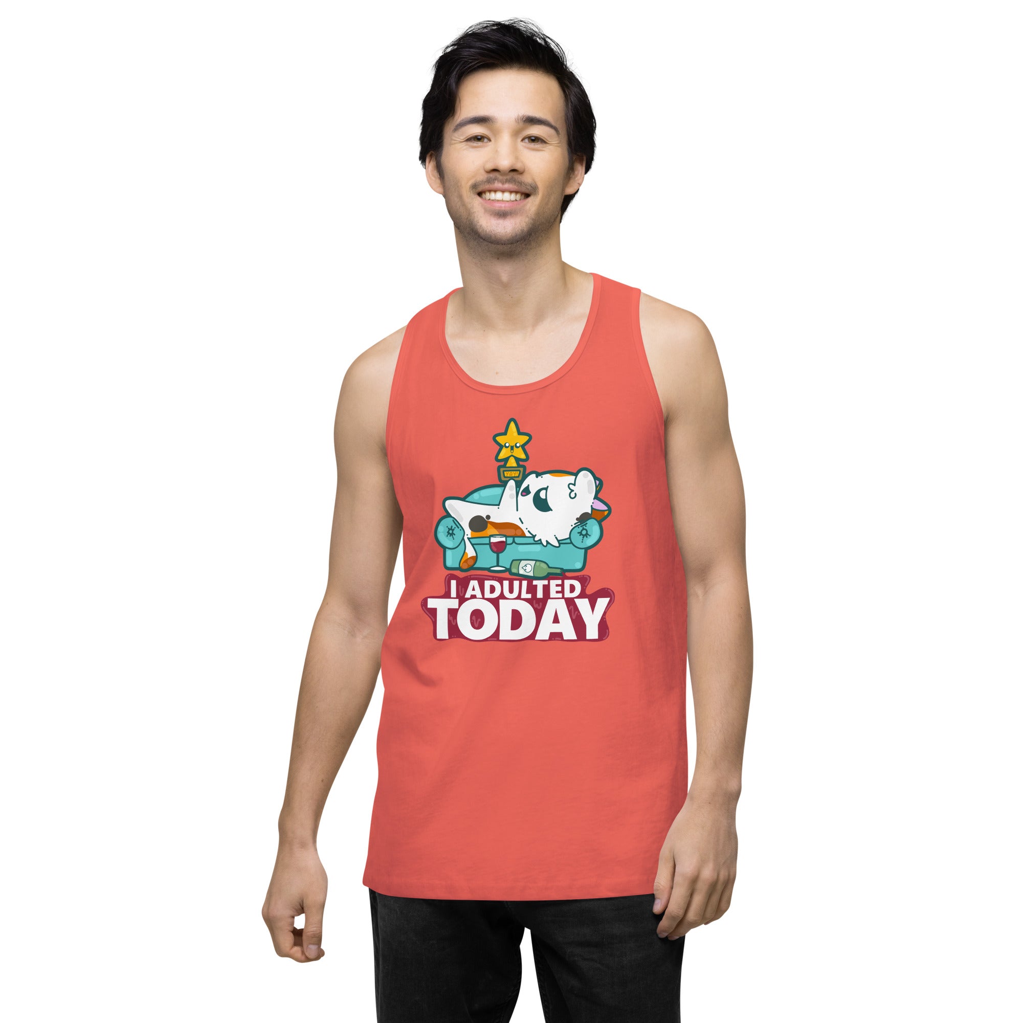 I ADULTED TODAY - Premium Tank Top - ChubbleGumLLC