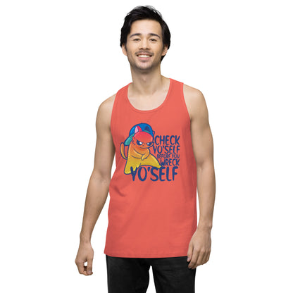 CHECK YOSELF - Premium Tank Top - ChubbleGumLLC