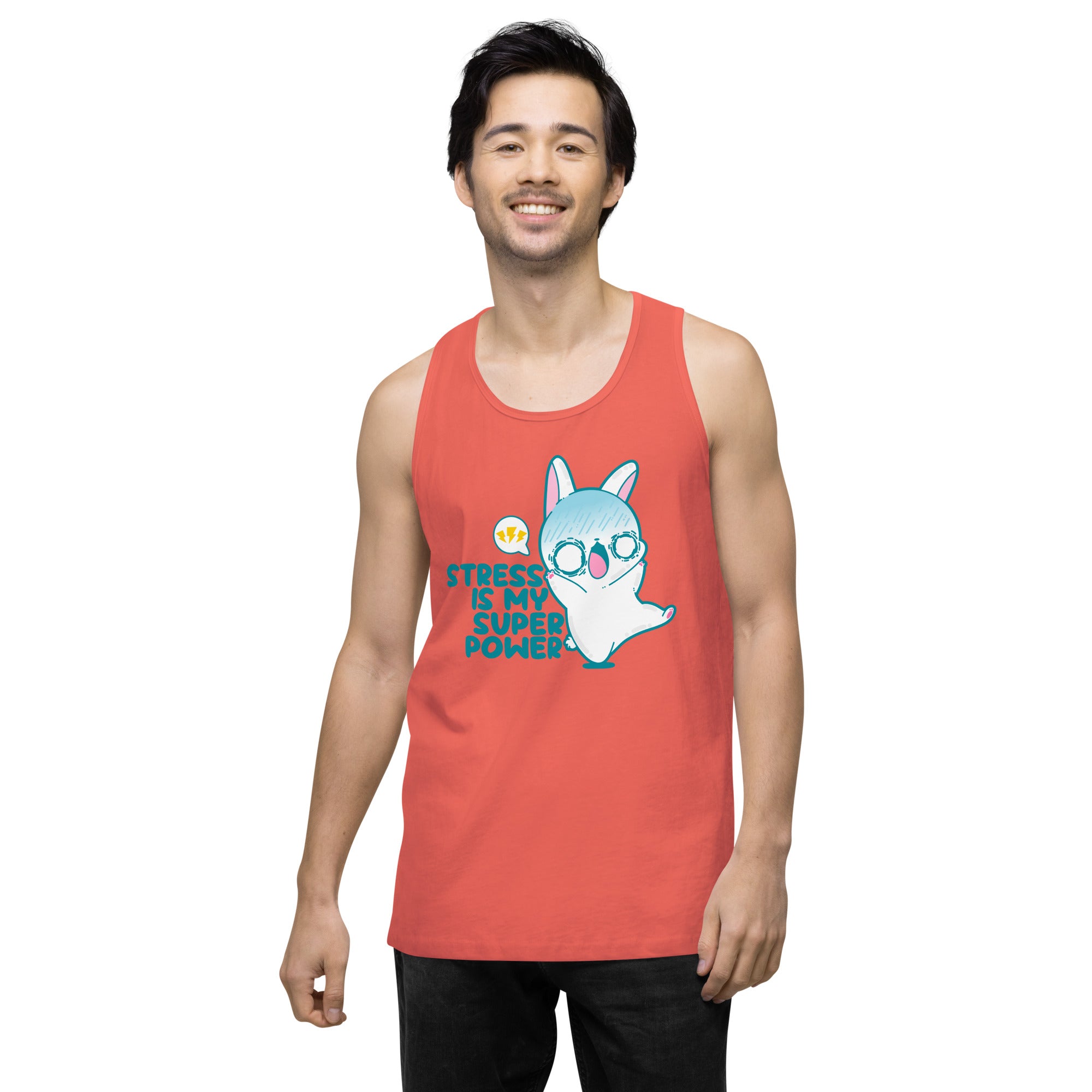 STRESS IS MY SUPERPOWER - Premium Tank Top - ChubbleGumLLC