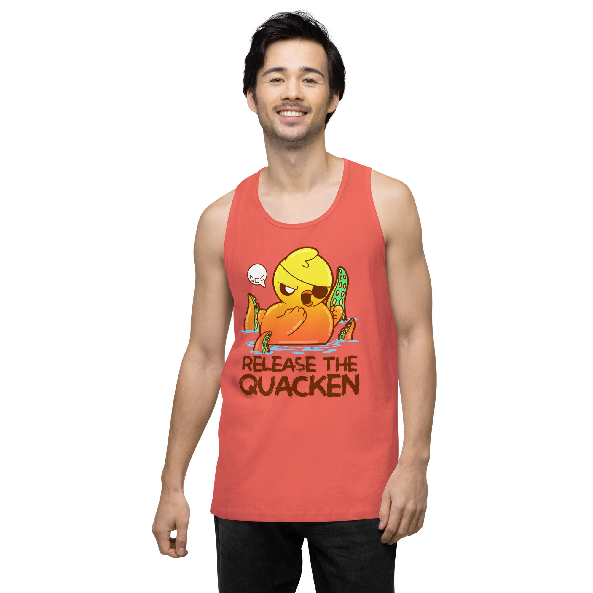 RELEASE THE QUACKEN - Premium Tank Top - ChubbleGumLLC