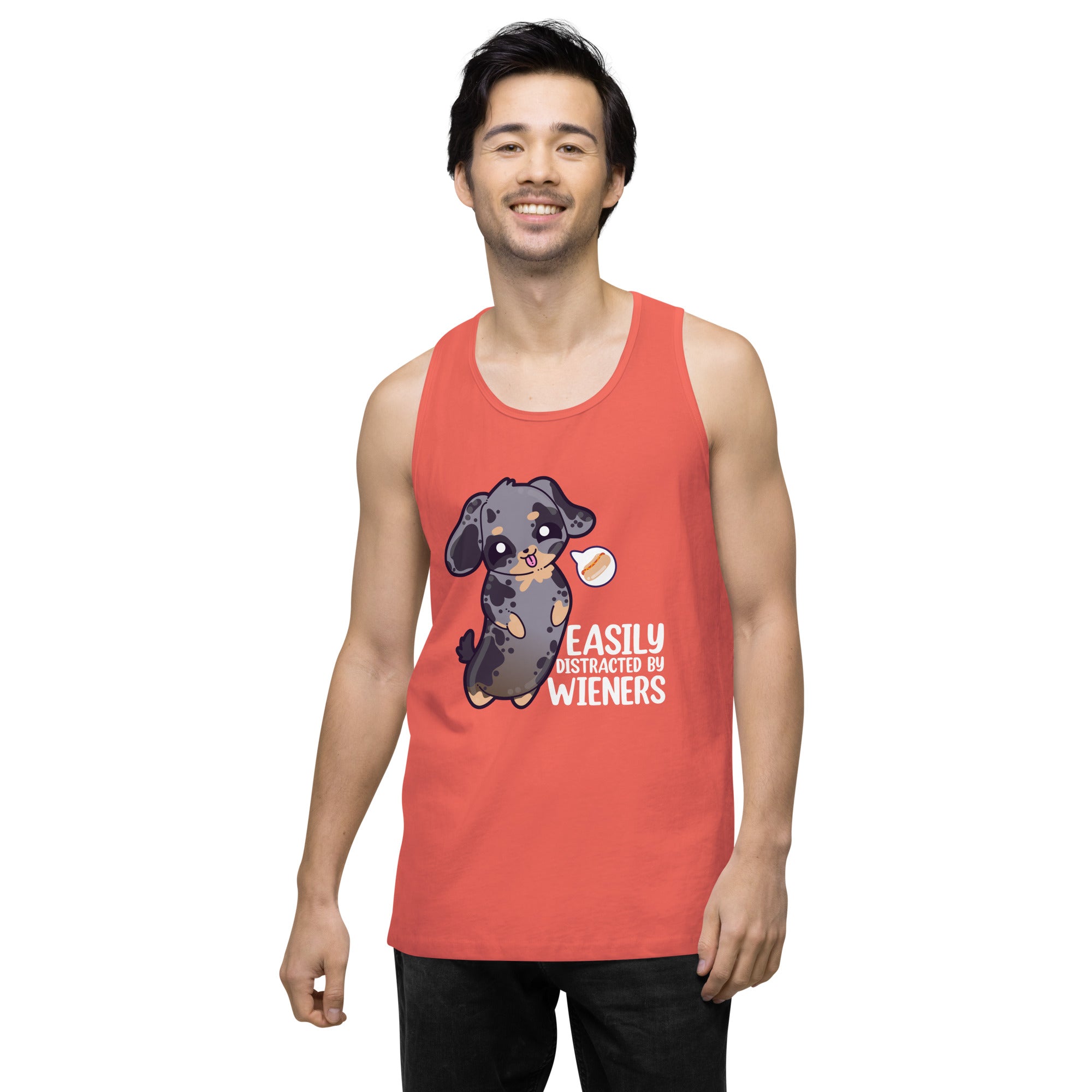 EASILY DISTRACTED BY WEINERS - Modded Premium Tank Top - ChubbleGumLLC