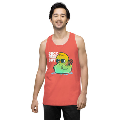 DUCK AROUND AND FIND OUT - Modded Premium Tank Top - ChubbleGumLLC