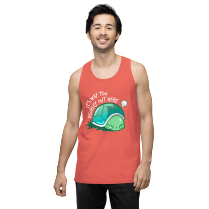 WAY TOO PEOPLEY - Modded Premium Tank Top - ChubbleGumLLC