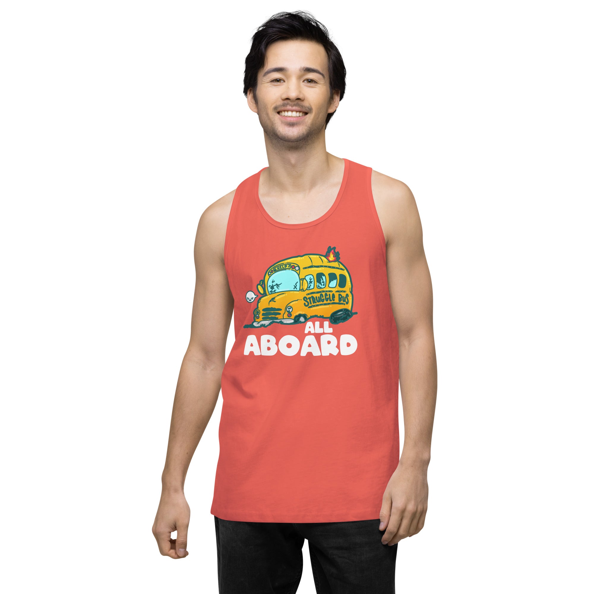 ALL ABOARD THE STRUGGLE BUS - Modified Premium Tank Top - ChubbleGumLLC