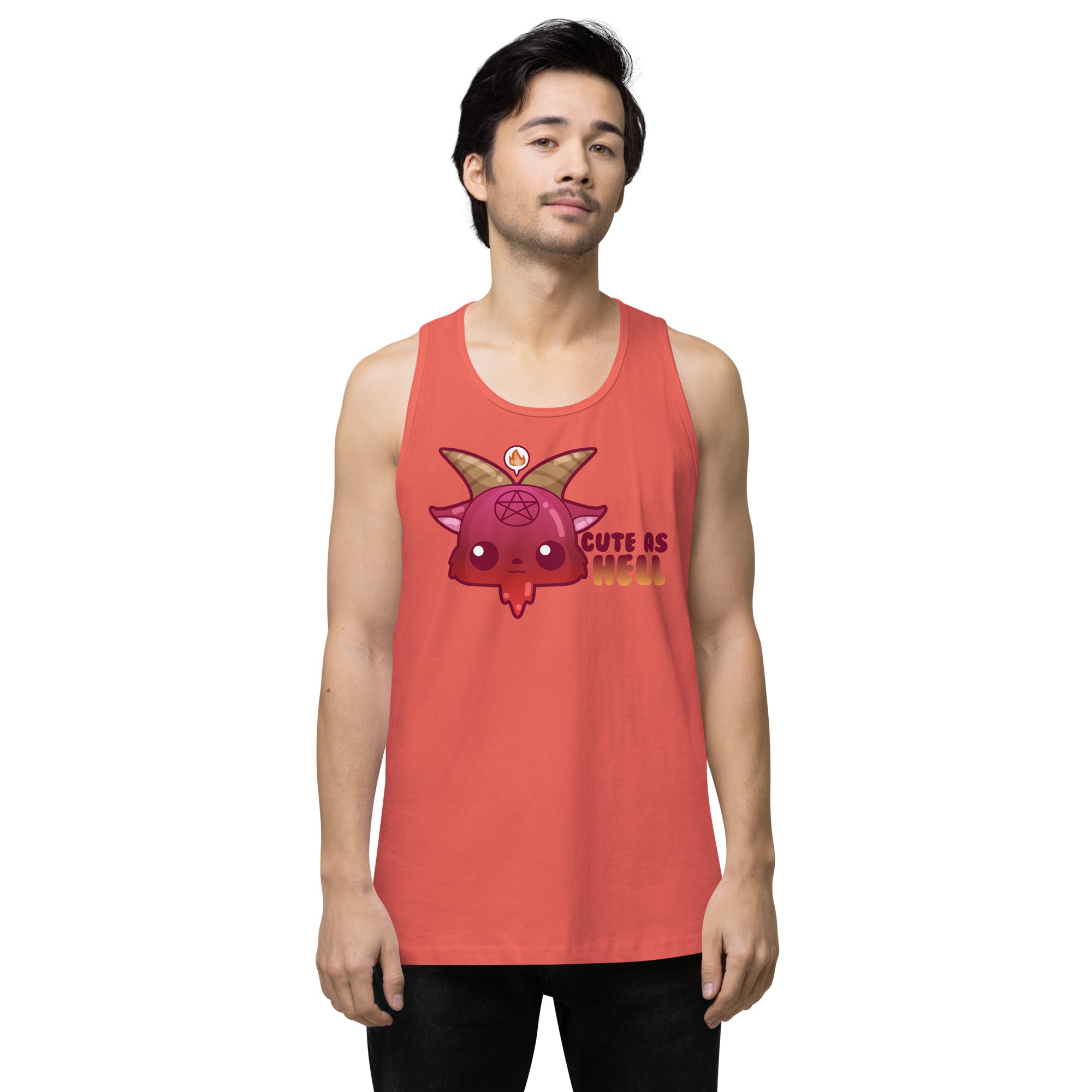 CUTE AS HELL - Premium Tank Top - ChubbleGumLLC