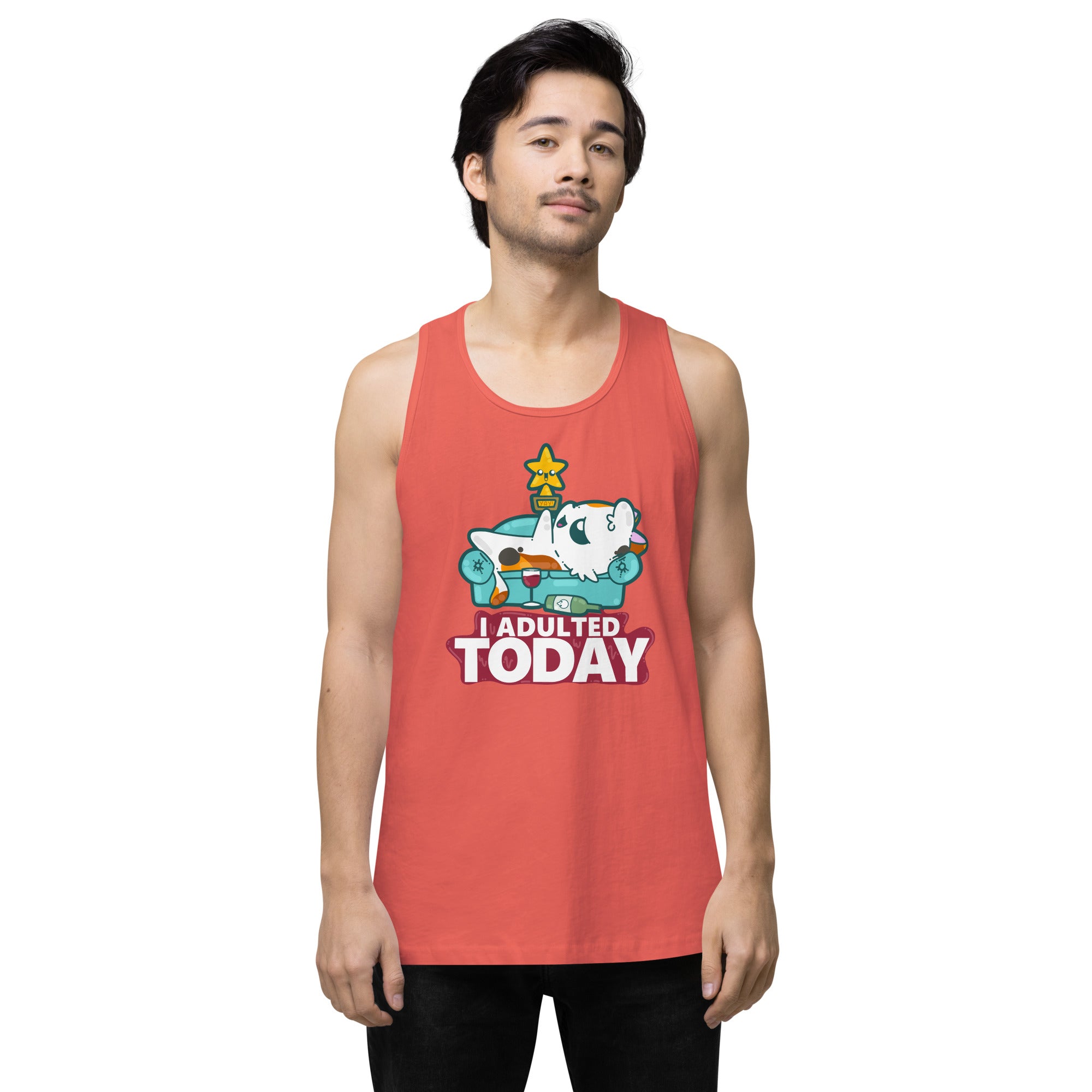 I ADULTED TODAY - Premium Tank Top - ChubbleGumLLC