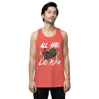 ALL HAIL LUCIPURR - Premium Tank Top - ChubbleGumLLC