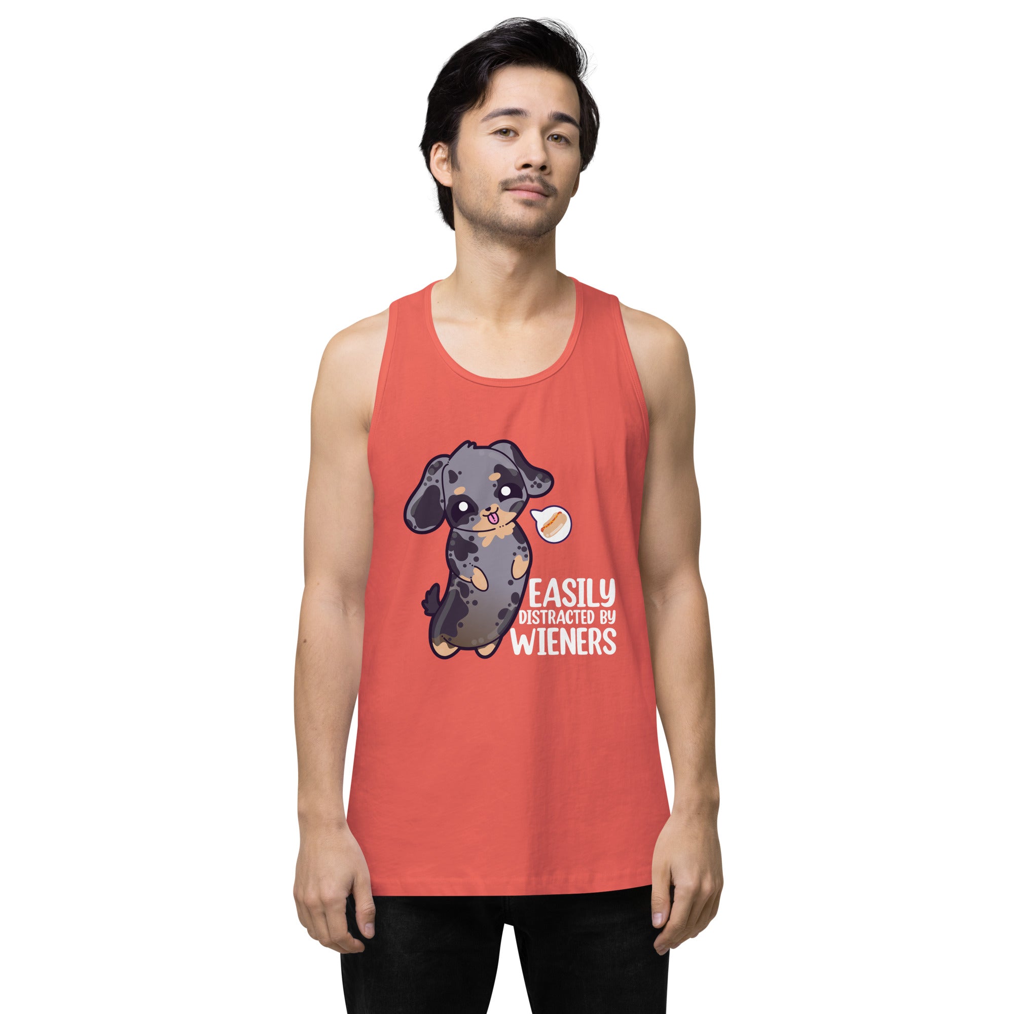 EASILY DISTRACTED BY WEINERS - Modded Premium Tank Top - ChubbleGumLLC