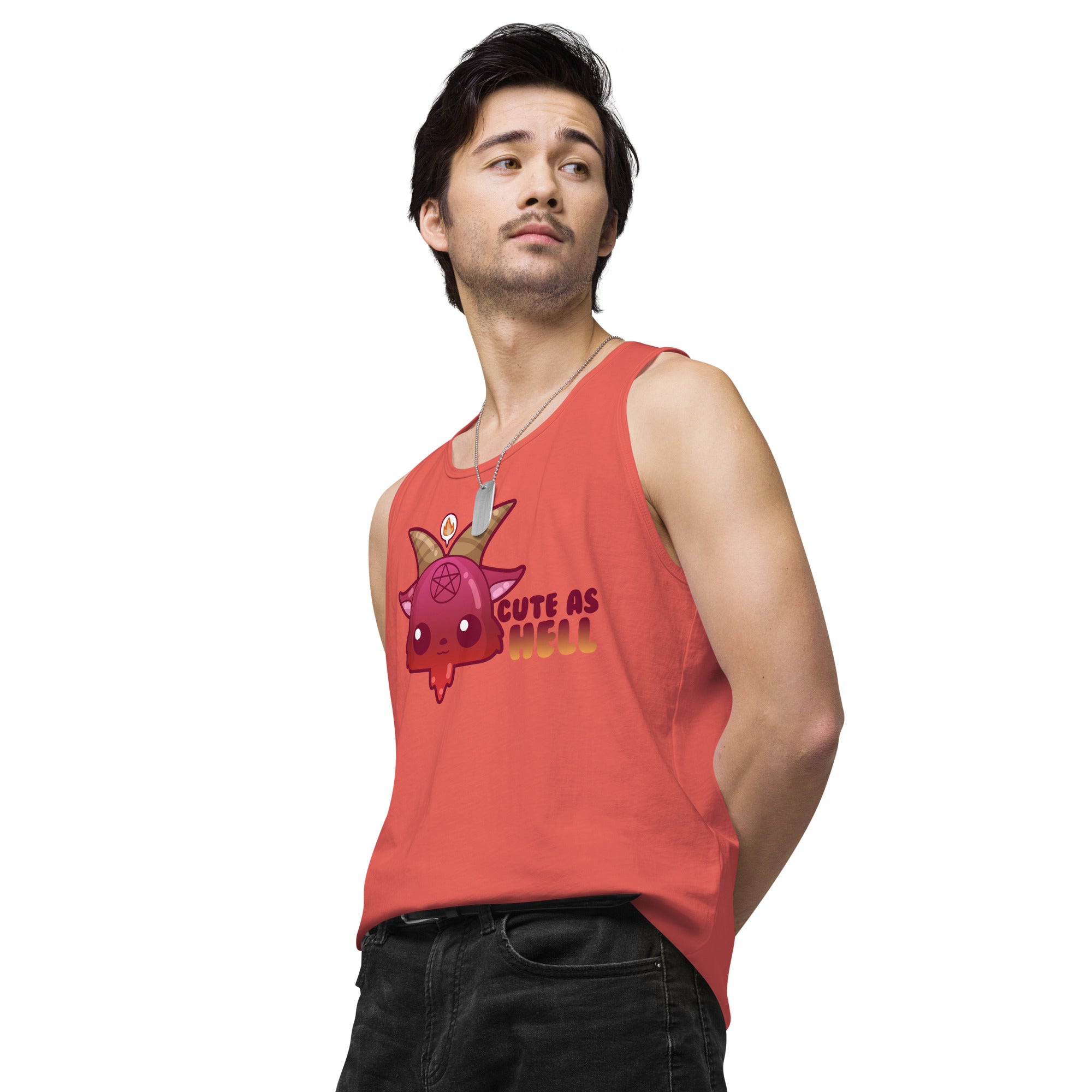 CUTE AS HELL - Premium Tank Top - ChubbleGumLLC