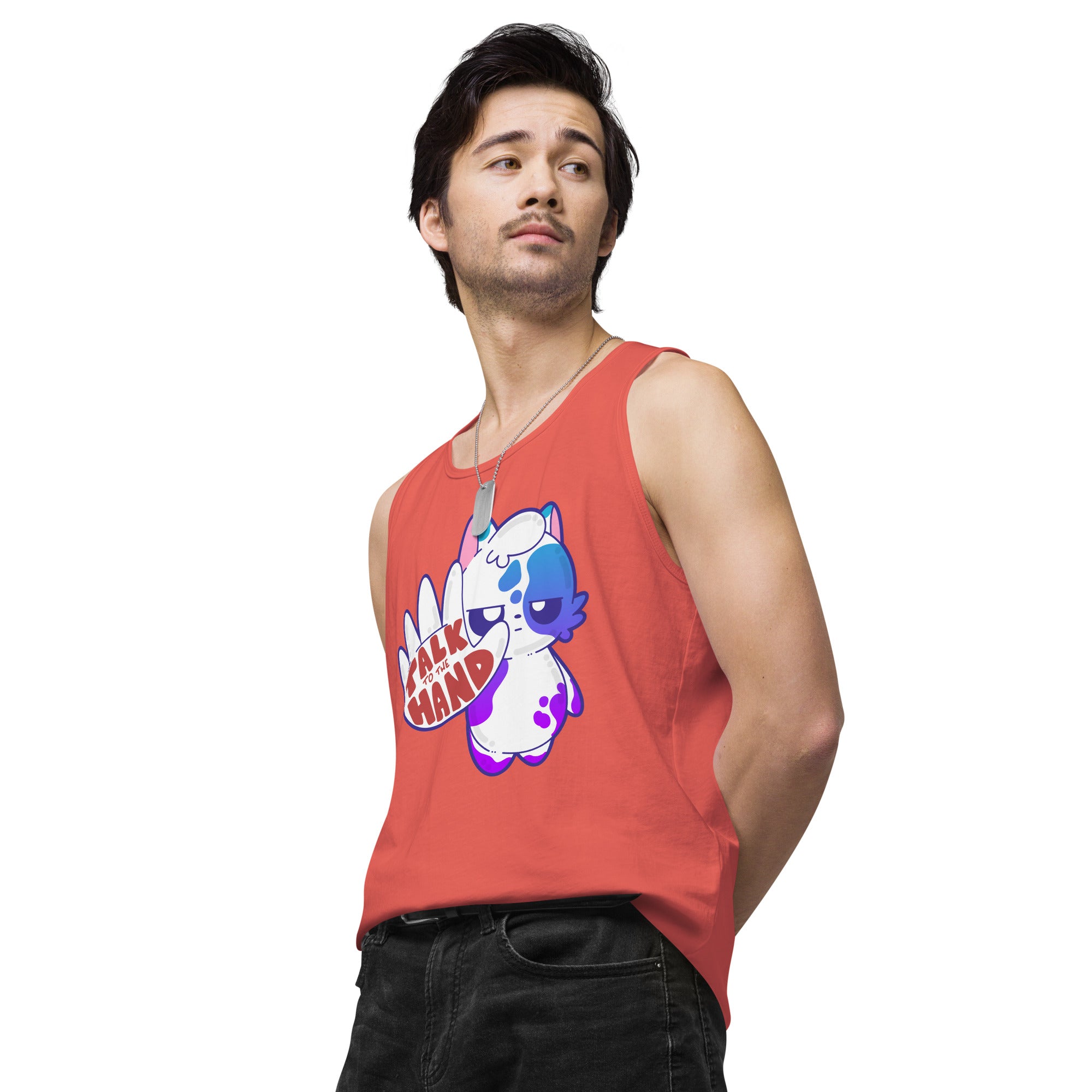 TALK TO THE HAND - Premium Tank Top - ChubbleGumLLC