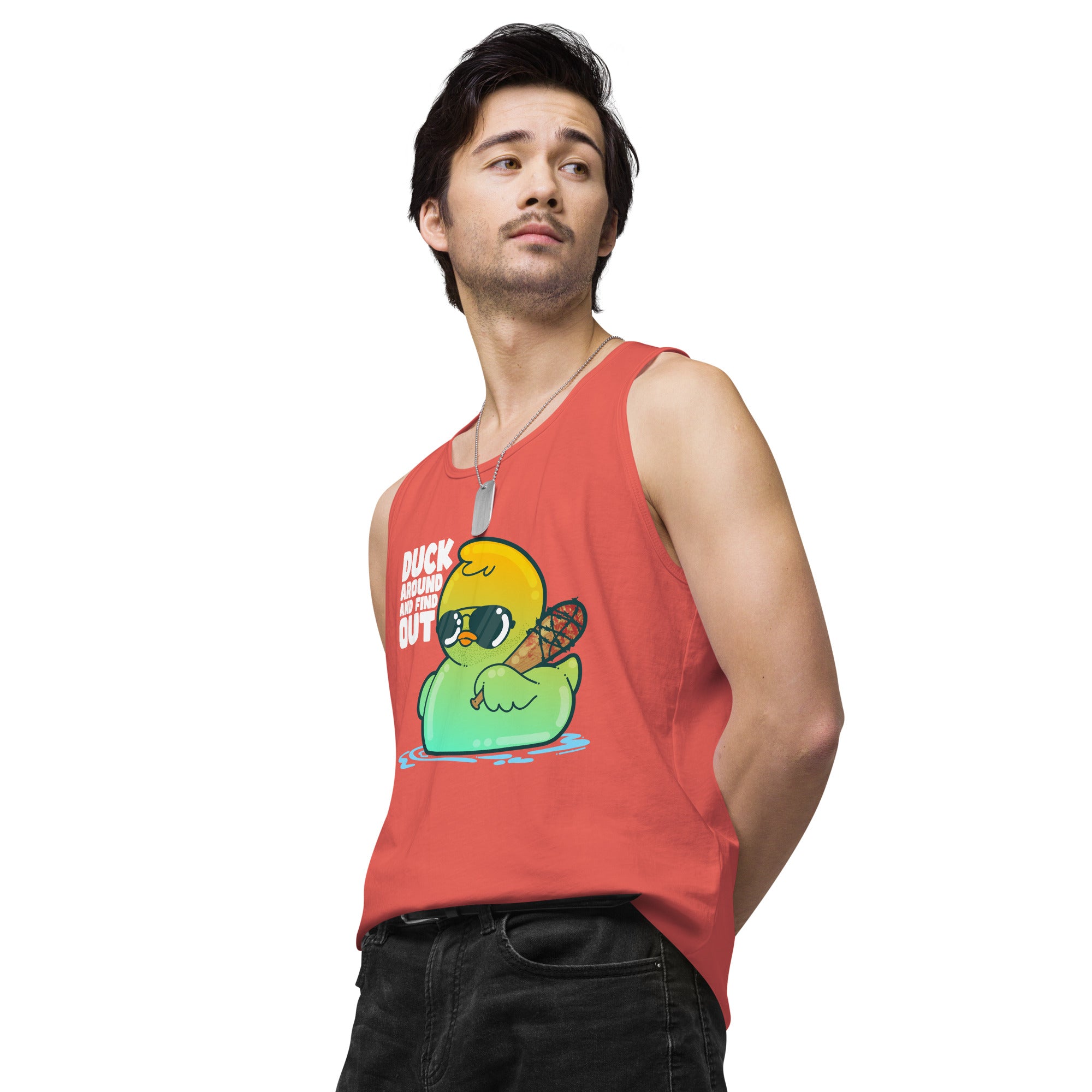 DUCK AROUND AND FIND OUT - Modded Premium Tank Top - ChubbleGumLLC