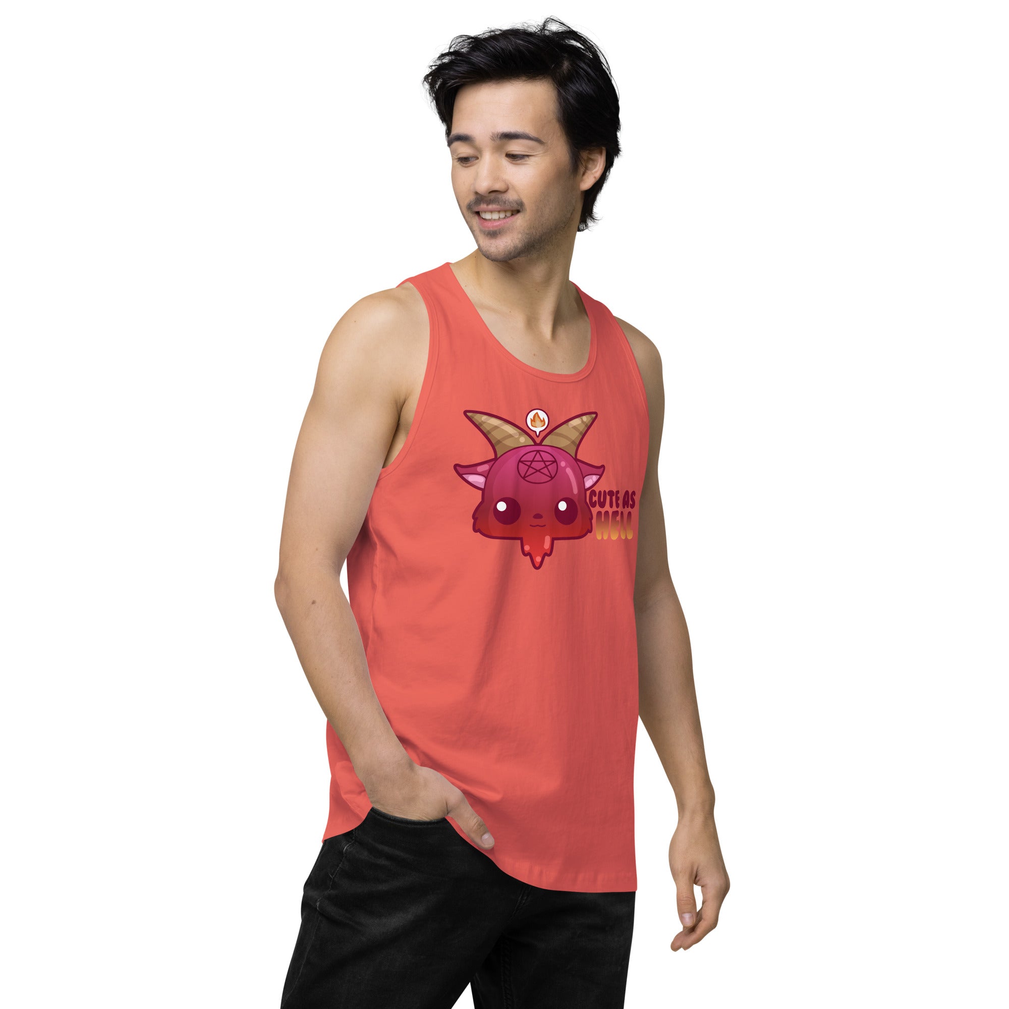 CUTE AS HELL - Premium Tank Top - ChubbleGumLLC