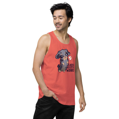 EASILY DISTRACTED BY WIENERS - Premium Tank Top - ChubbleGumLLC