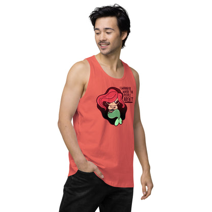 I WANNA BE WHERE THE PEOPLE ARENT - Premium Tank Top - ChubbleGumLLC