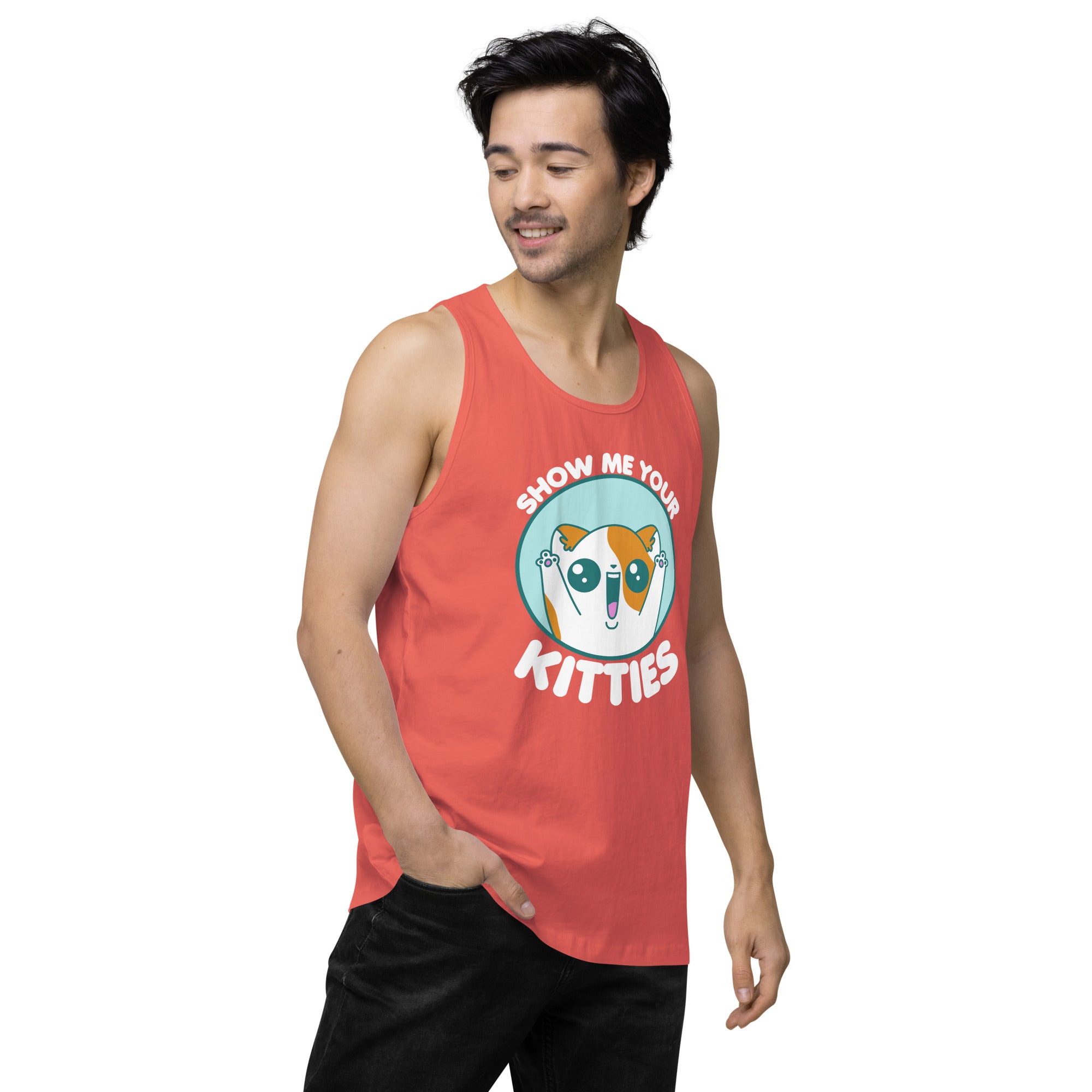 SHOW ME YOUR KITTIES - Modified Premium Tank Top - ChubbleGumLLC