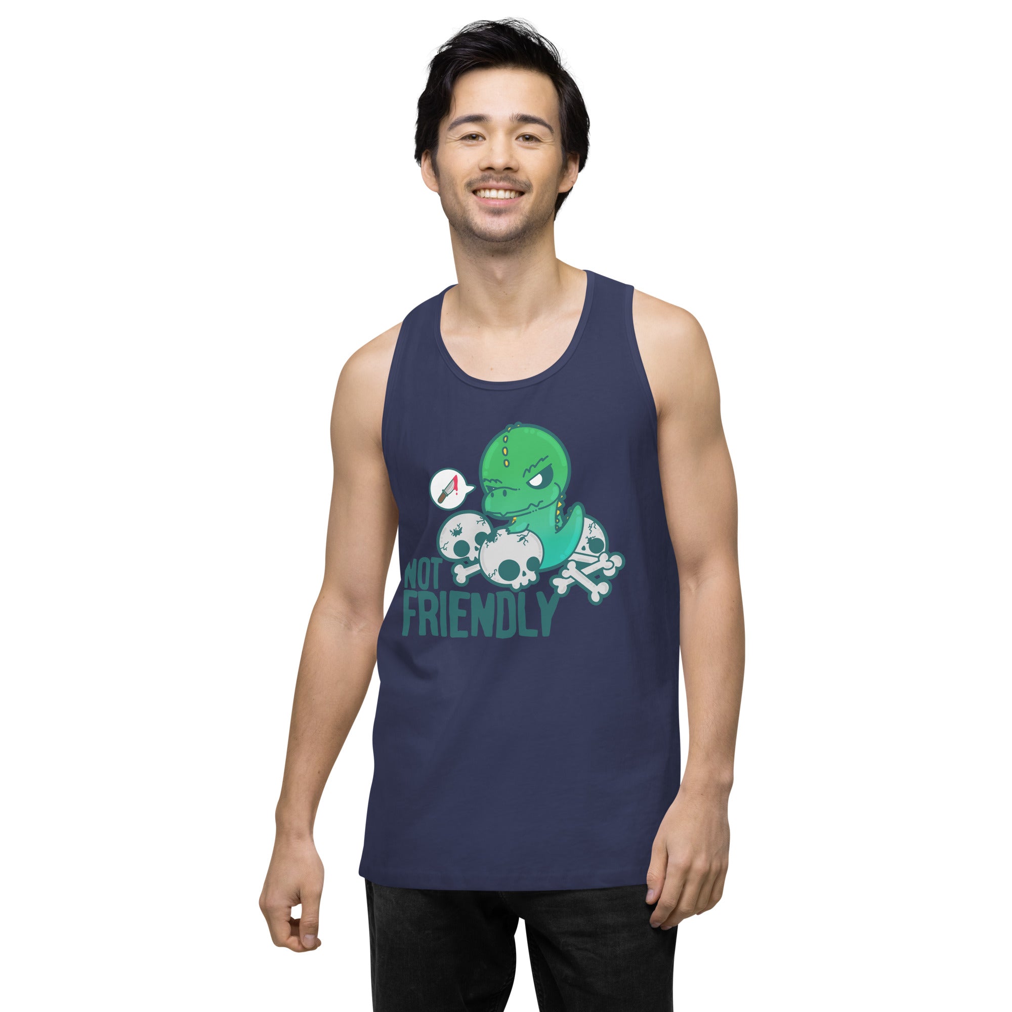 NOT FRIENDLY - Premium Tank Top - ChubbleGumLLC