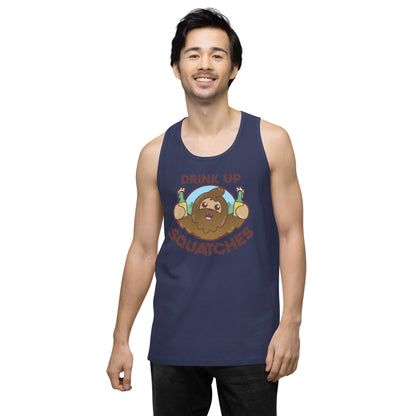 DRINK UP SQUATCHES - Premium Tank Top - ChubbleGumLLC