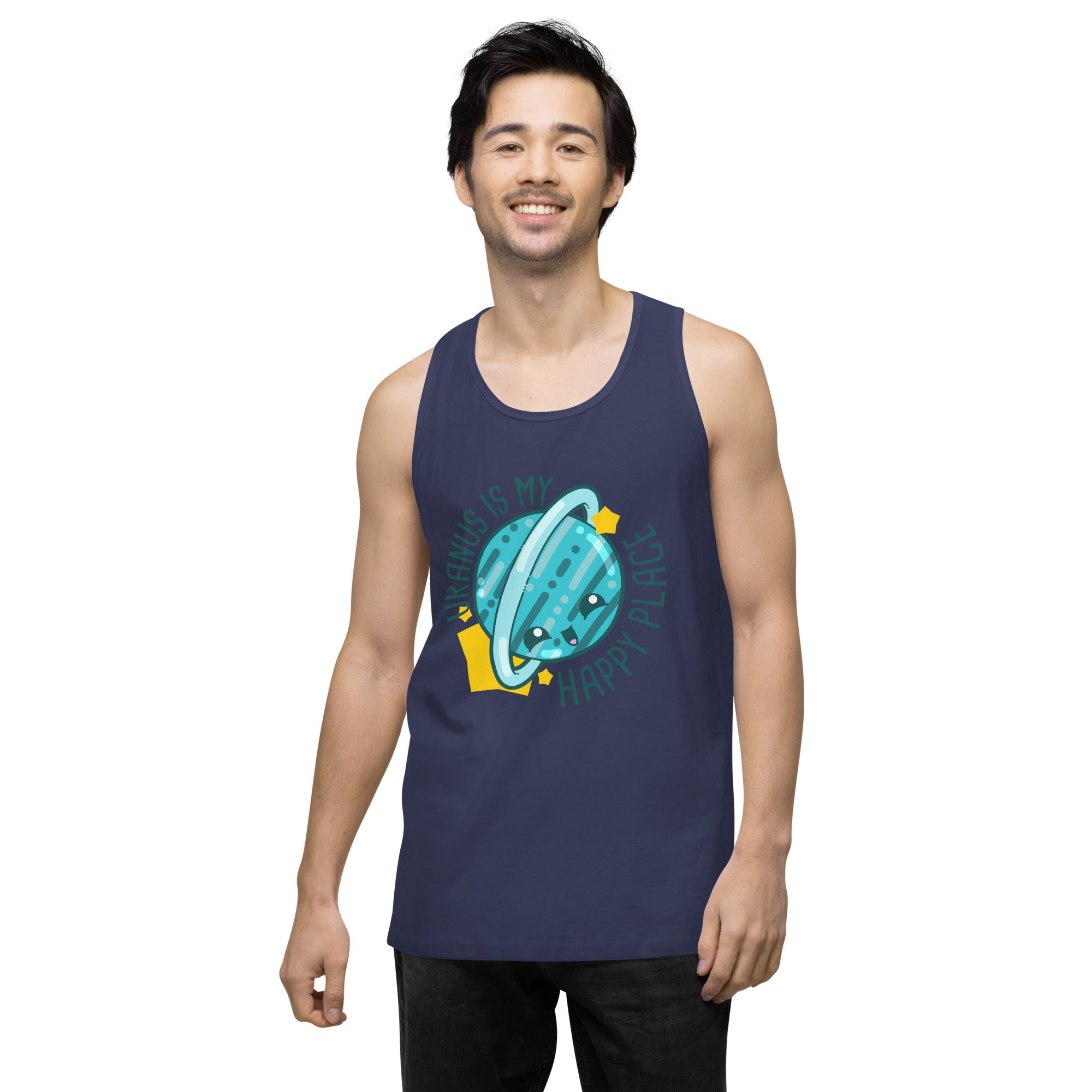 URANUS IS MY HAPPY PLACE - Tank Top - ChubbleGumLLC