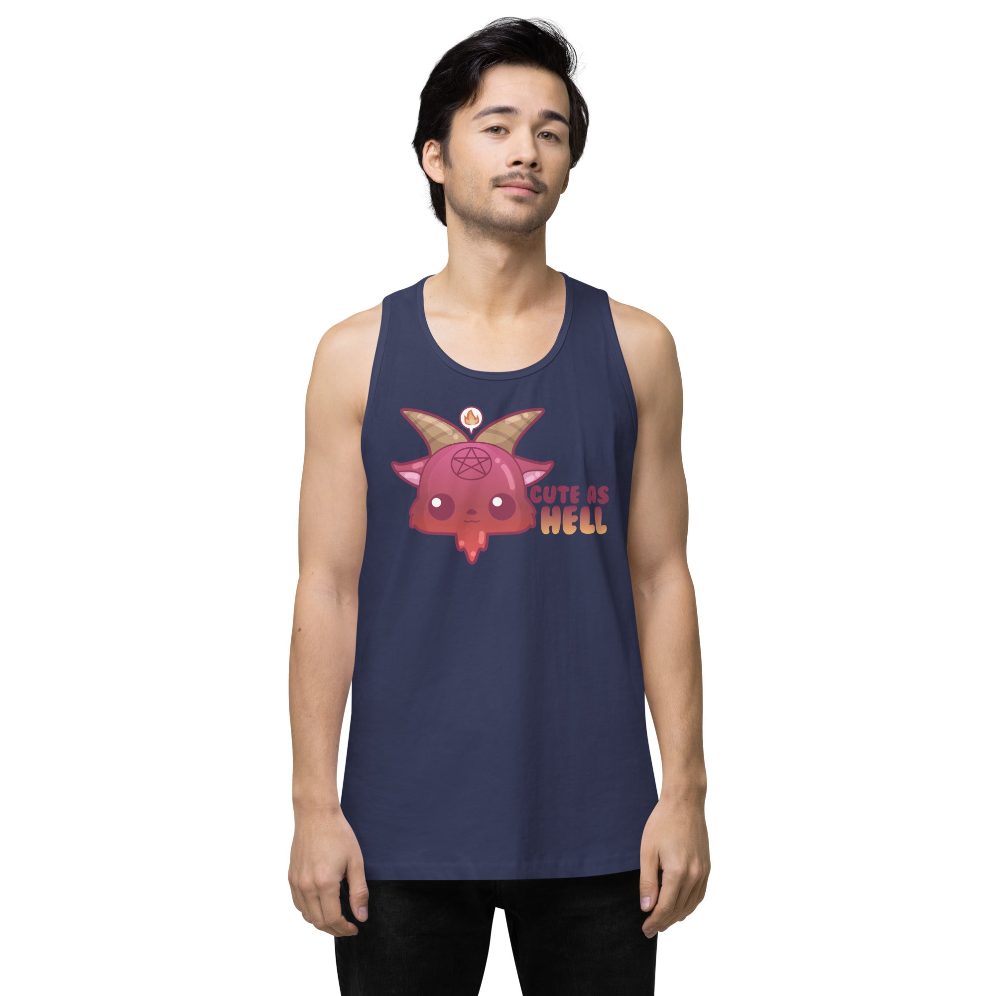 CUTE AS HELL - Premium Tank Top - ChubbleGumLLC