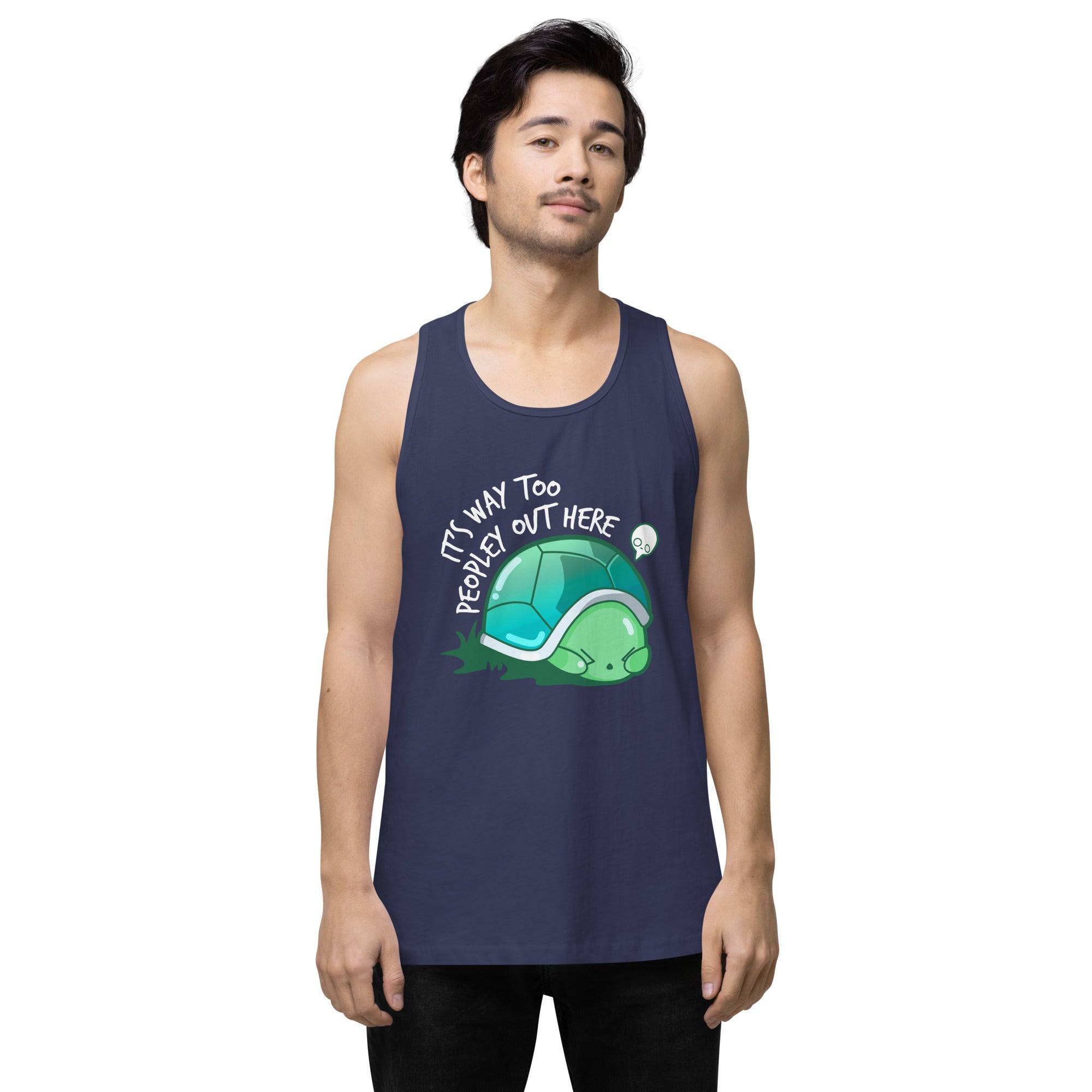 WAY TOO PEOPLEY - Modded Premium Tank Top - ChubbleGumLLC