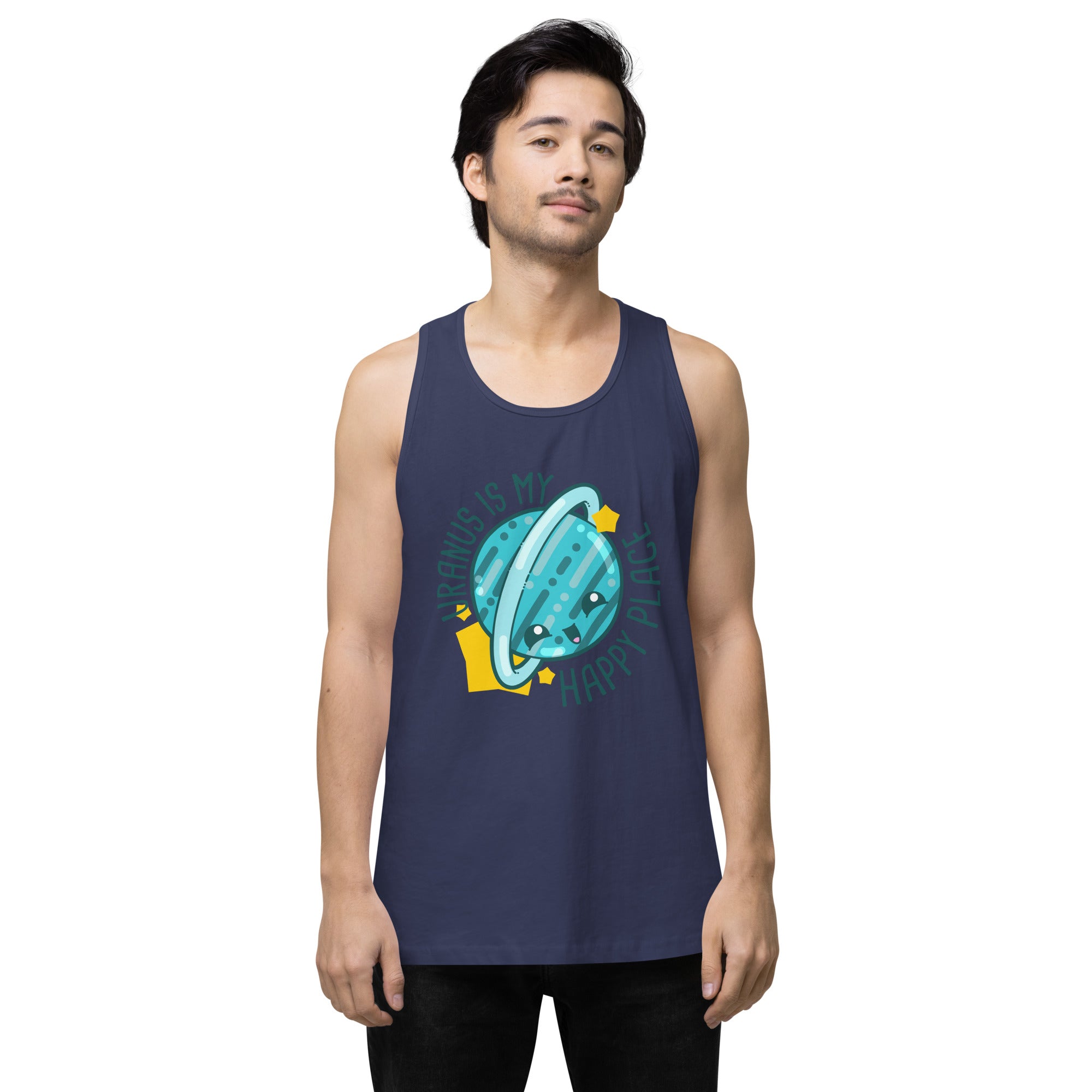 URANUS IS MY HAPPY PLACE - Tank Top - ChubbleGumLLC