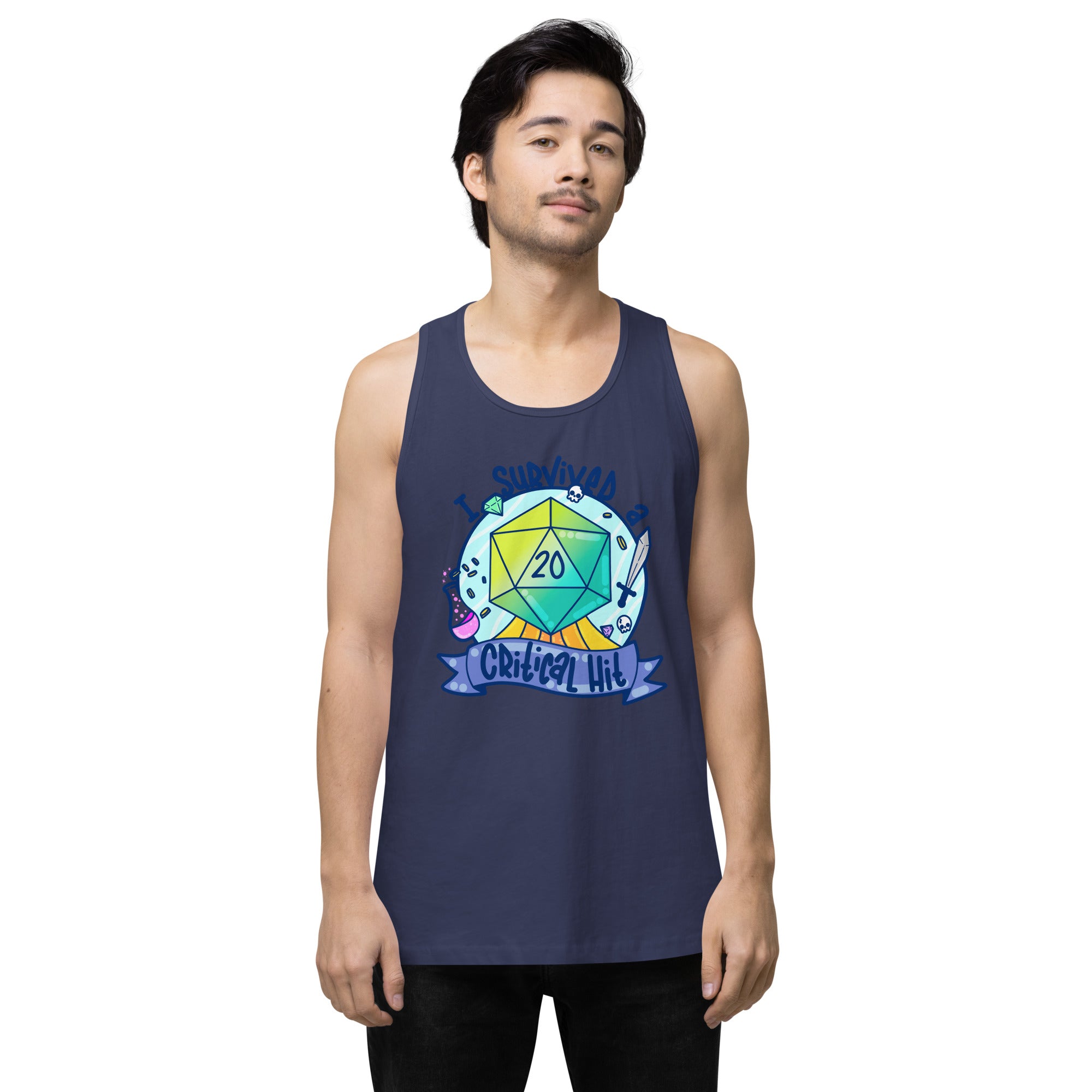 I SURVIVED A CRITICAL HIT - Tank Top - ChubbleGumLLC