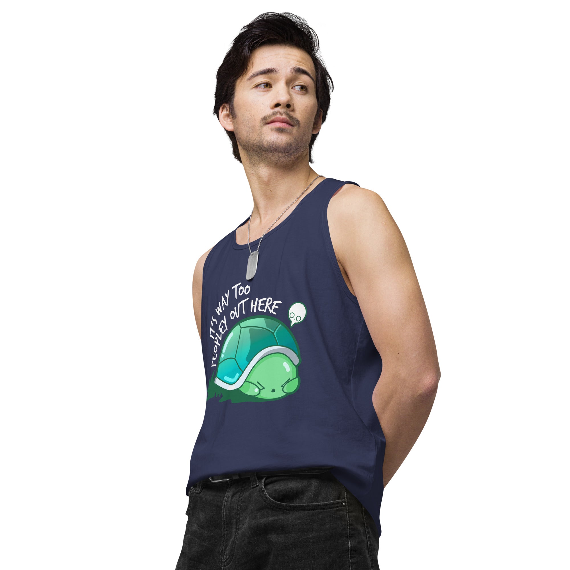 WAY TOO PEOPLEY - Modded Premium Tank Top - ChubbleGumLLC