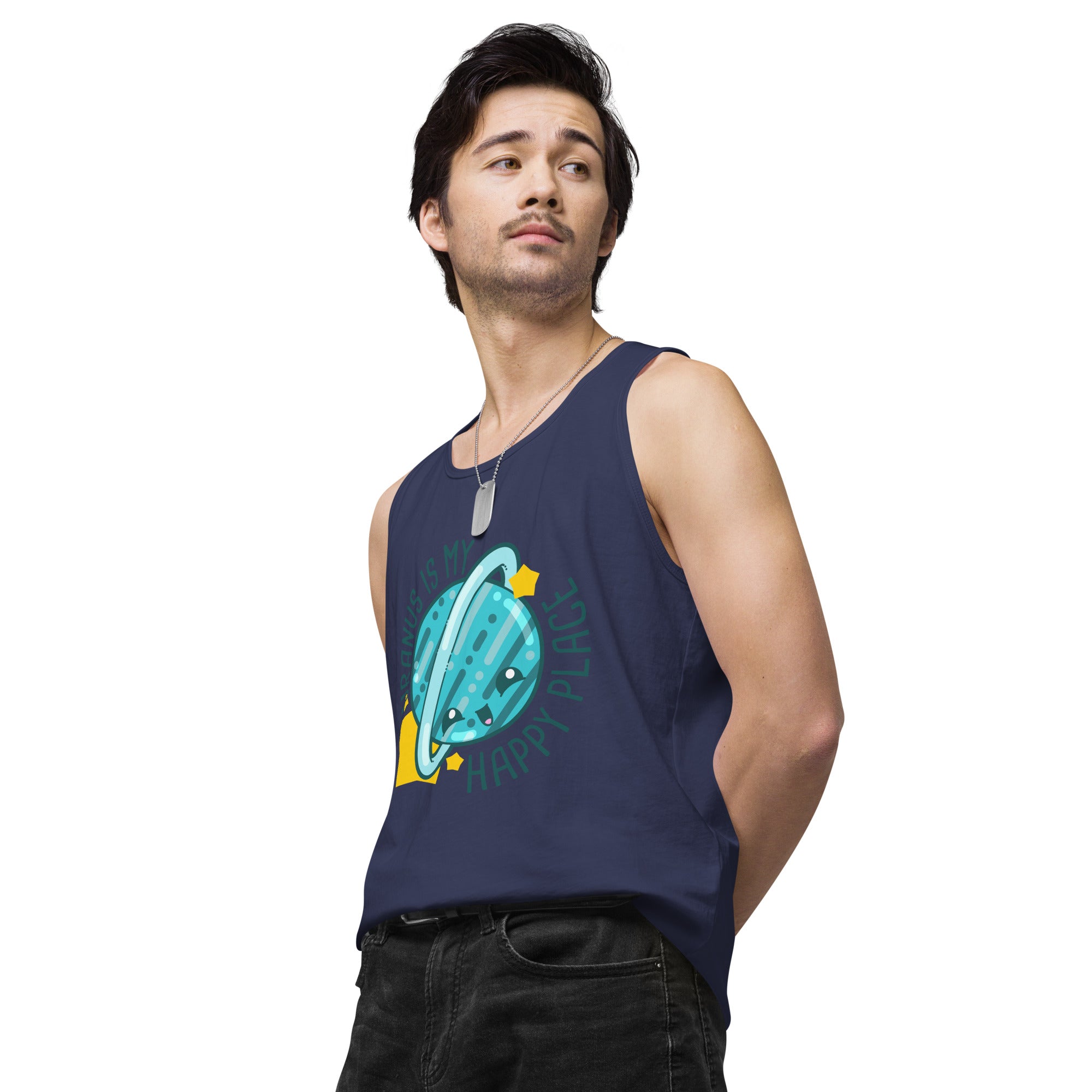 URANUS IS MY HAPPY PLACE - Tank Top - ChubbleGumLLC