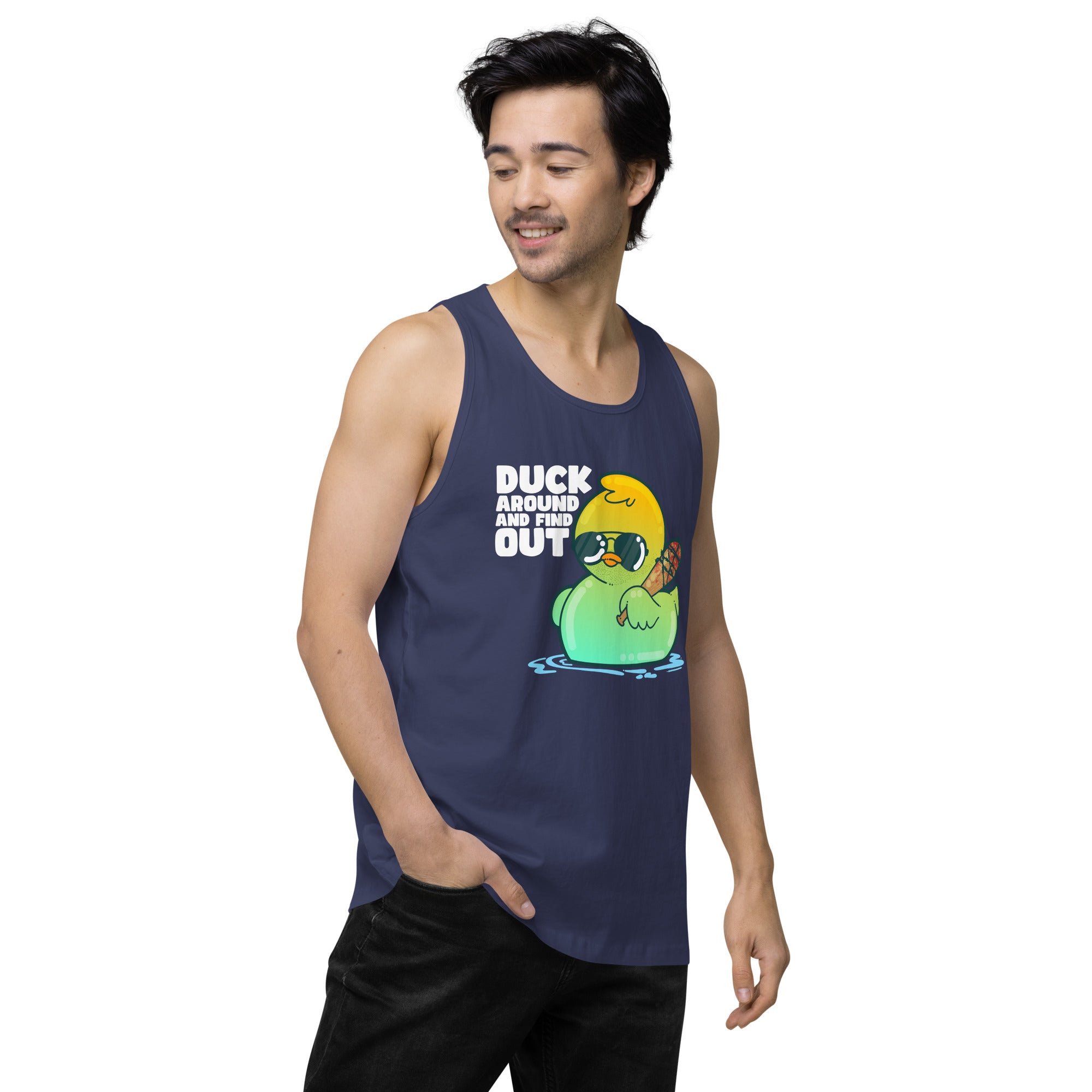 DUCK AROUND AND FIND OUT - Modded Premium Tank Top - ChubbleGumLLC