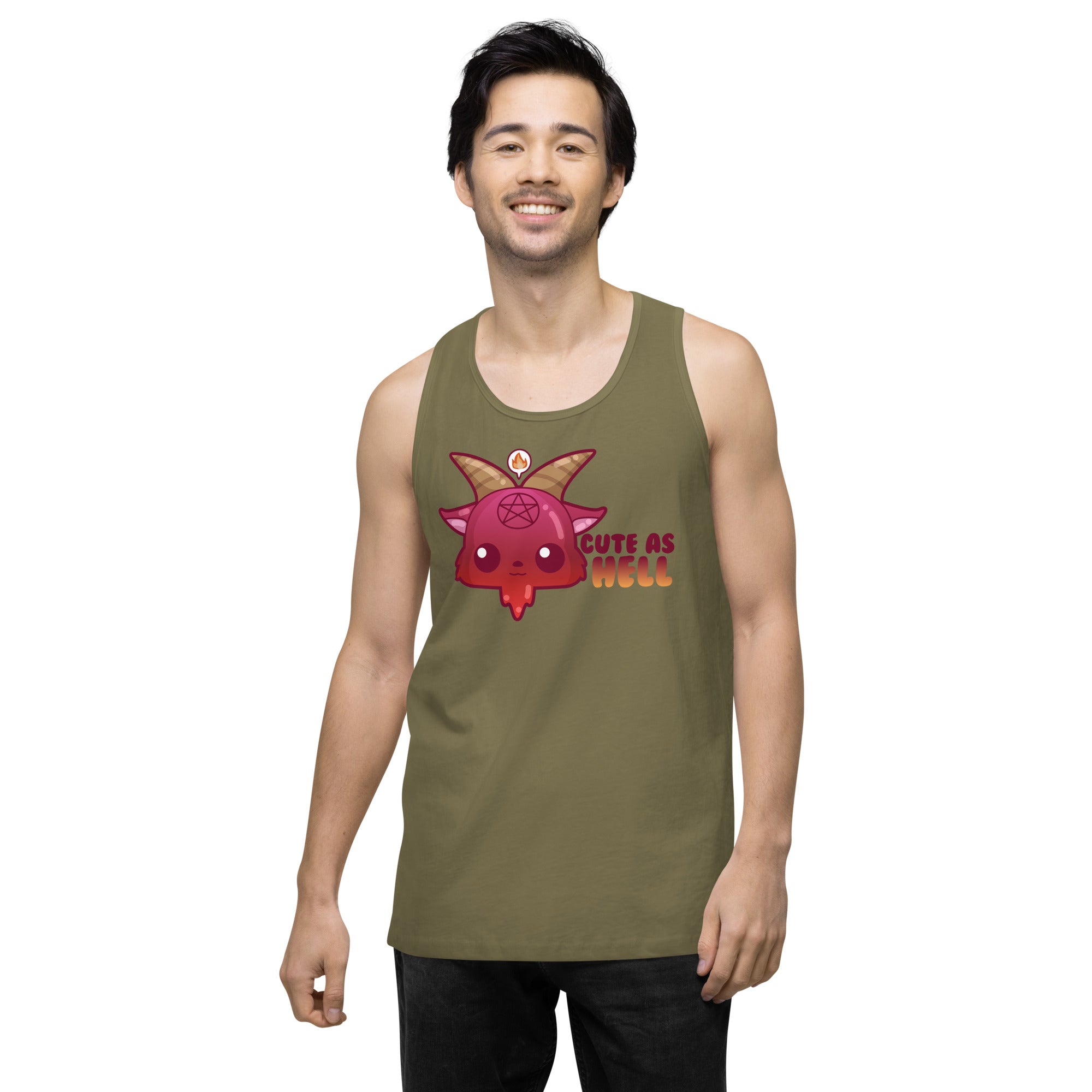 CUTE AS HELL - Premium Tank Top - ChubbleGumLLC