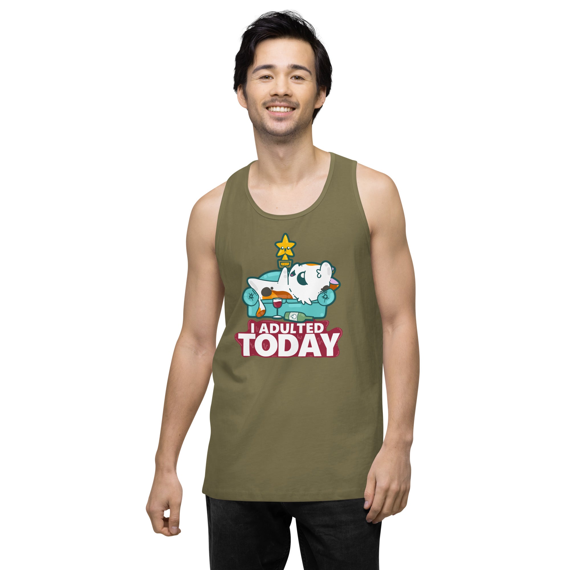 I ADULTED TODAY - Premium Tank Top - ChubbleGumLLC