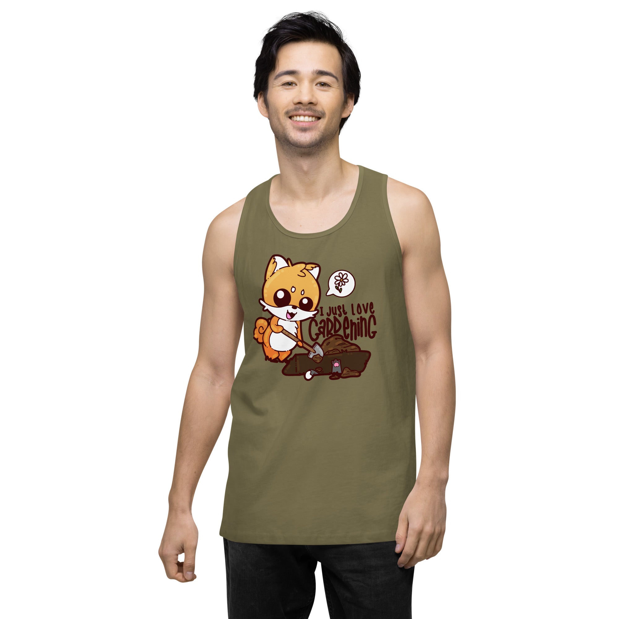 I JUST LOVE GARDENING - Premium Tank Top - ChubbleGumLLC