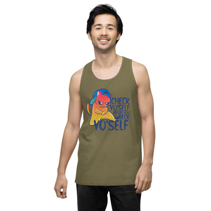 CHECK YOSELF - Premium Tank Top - ChubbleGumLLC