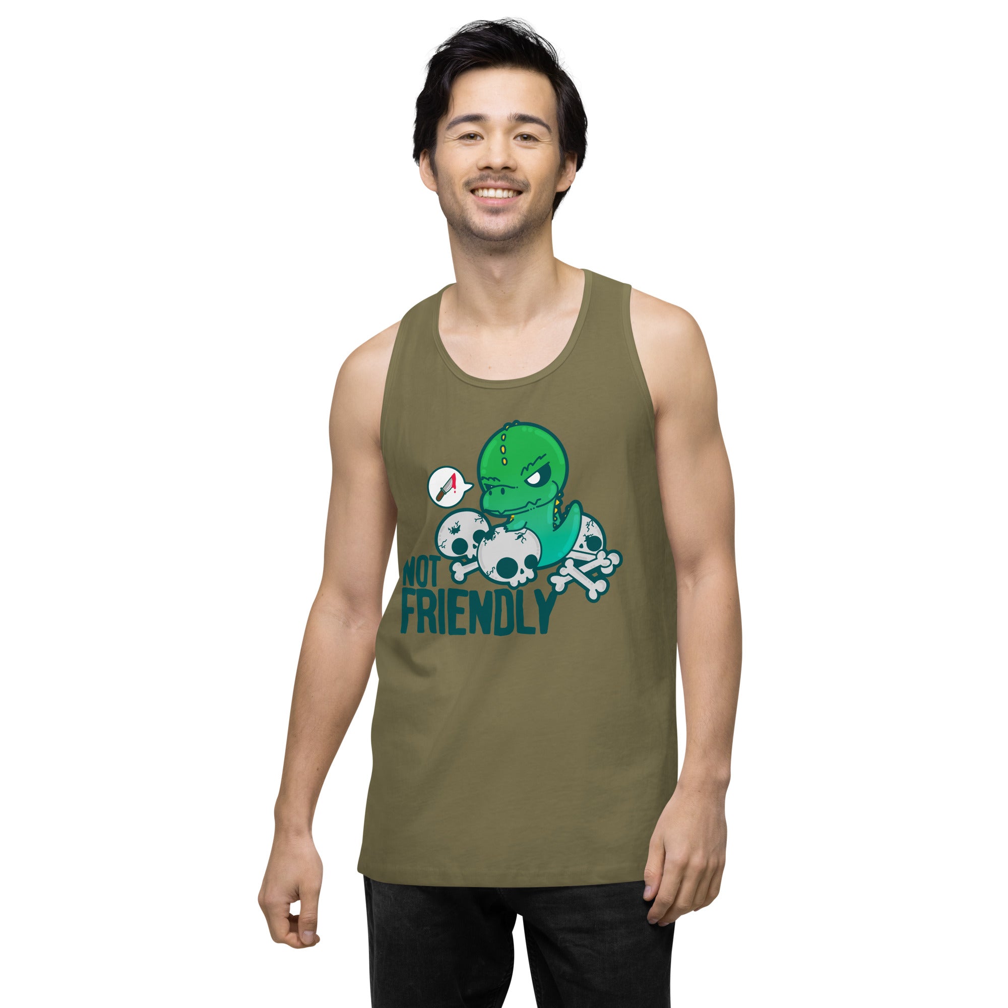 NOT FRIENDLY - Premium Tank Top - ChubbleGumLLC